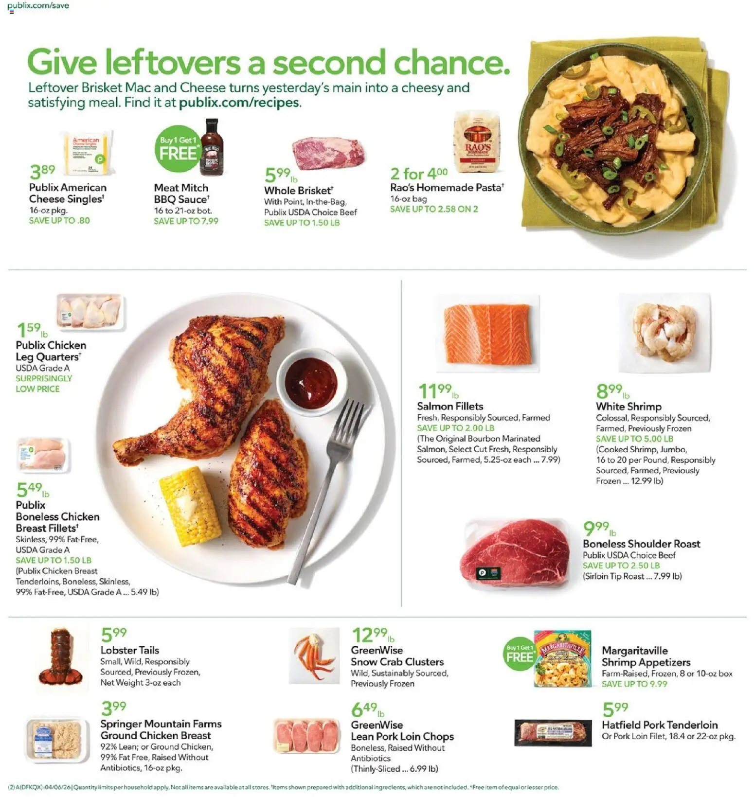Publix - Leaflet - valid from 06.04.2026 | Page: 2 | Products: Cheese, Beef, Bourbon, Bag