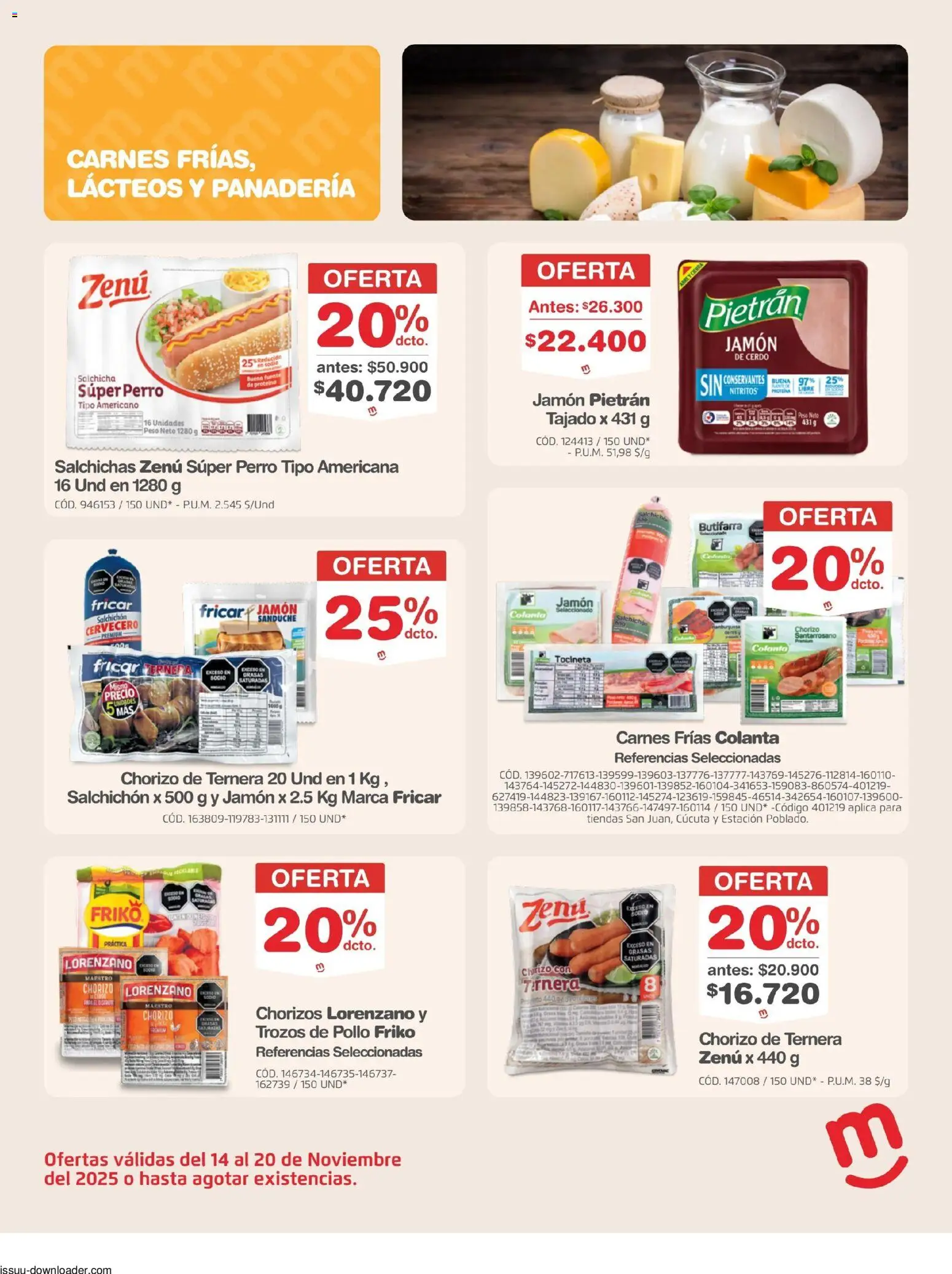 Makro revista - valida desde el 14.11.2025 | Página: 14 | Productos: Cerdo, Pollo, Salchicha, Peso