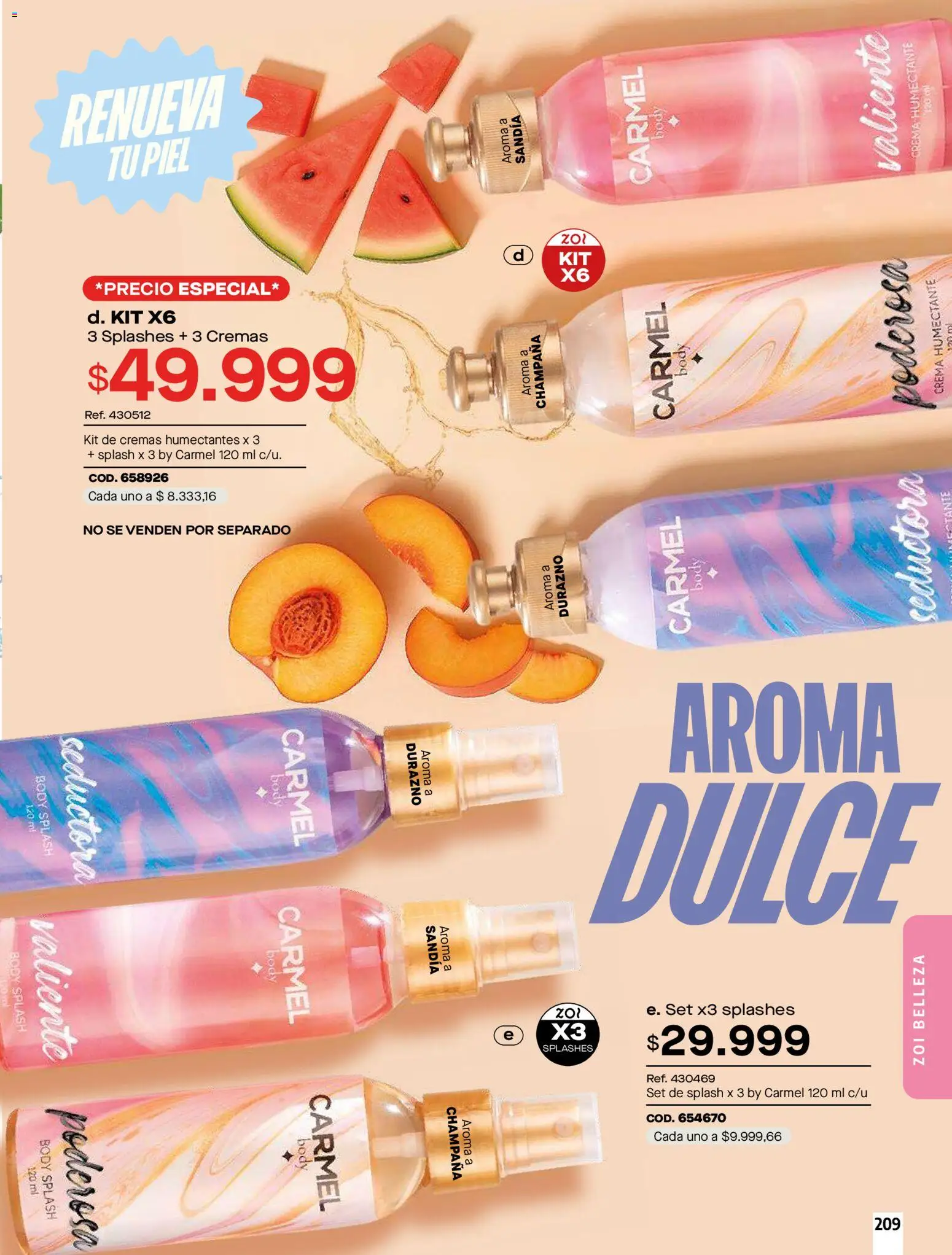 Pacifika revista - valida desde el 01.02.2026 | Página: 209 | Productos: Crema, Body, Champaña, Durazno