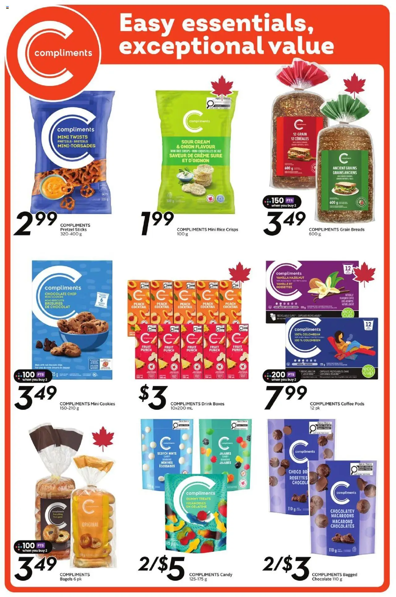 Sobeys flyer valid from 21.08.2025 | Page: 16 | Products: Rice, Sour cream, Cookies, Chocolate