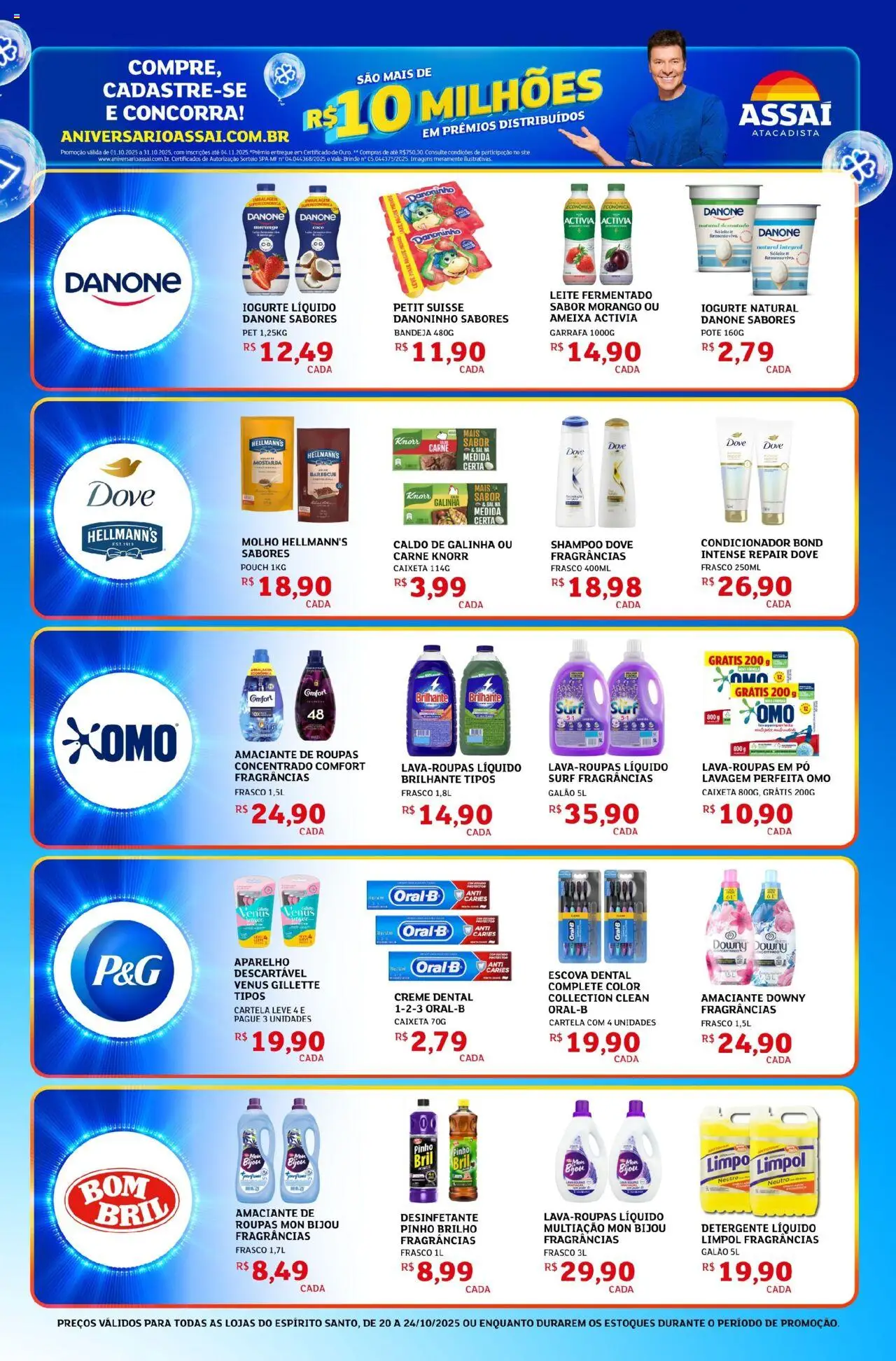 Assaí Atacadista Folheto - válido de 20.10.2025 | Página: 5 | Produtos: Detergente, Carne, Leite fermentado, Ameixa