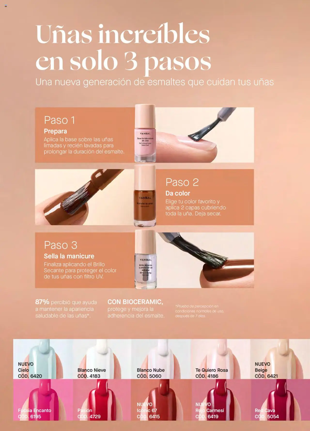 Yanbal revista - valida desde el 11.10.2025 | Página: 70 | Productos: Té, Brillo, Sobre, Esmalte de uñas