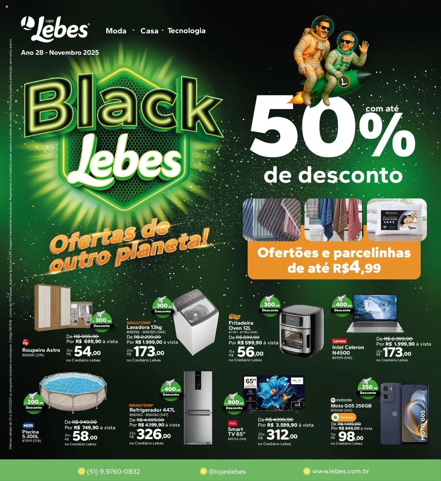Lebes Folheto - válido de 01.11.2025 | Página: 1 | Produtos: Refrigerador, Tv, Piscina