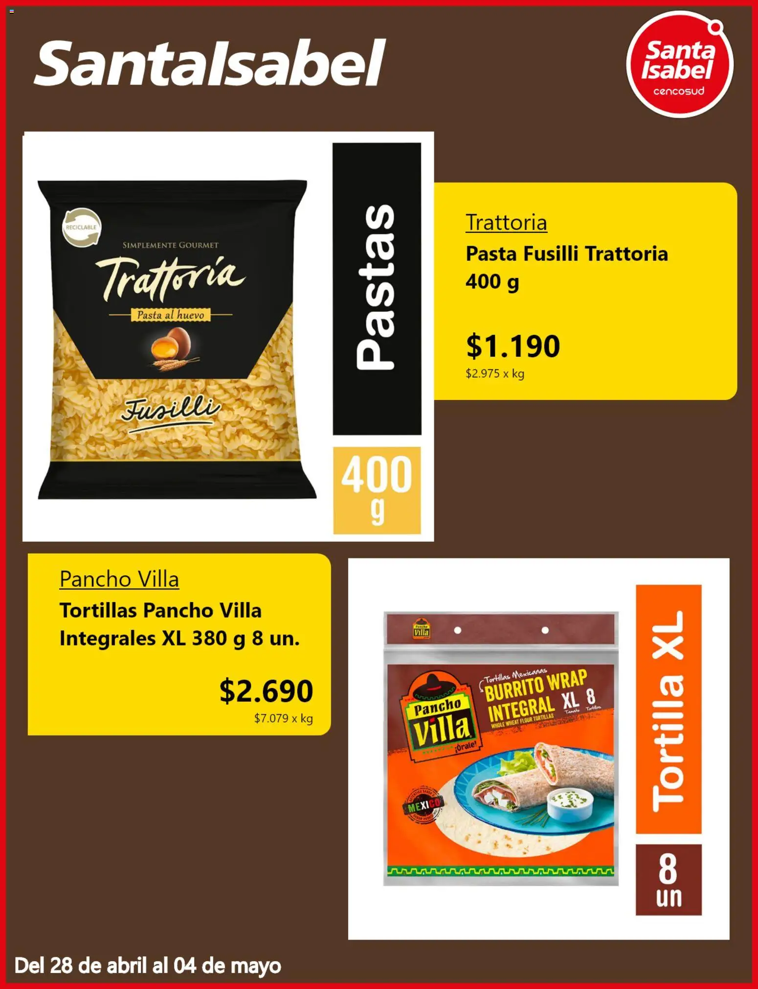 Santa Isabel Ofertas  │ válido desde el 28.04.2026 | Página: 5 | Productos: Huevo, Pasta