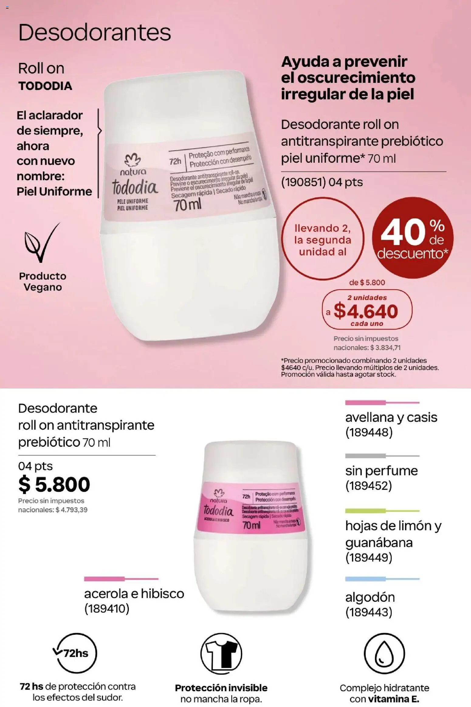 Natura Catálogo Ciclo 4/2026 │ válido desde el 01.04.2026 | Página: 228 | Productos: Algodón, Perfume, Desodorante, Limón