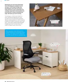 Preview of Officeworks Magazine - valid from 01.01.2026 | Page: 40 | Products: Chair, Desk, Ergonomic, Coat