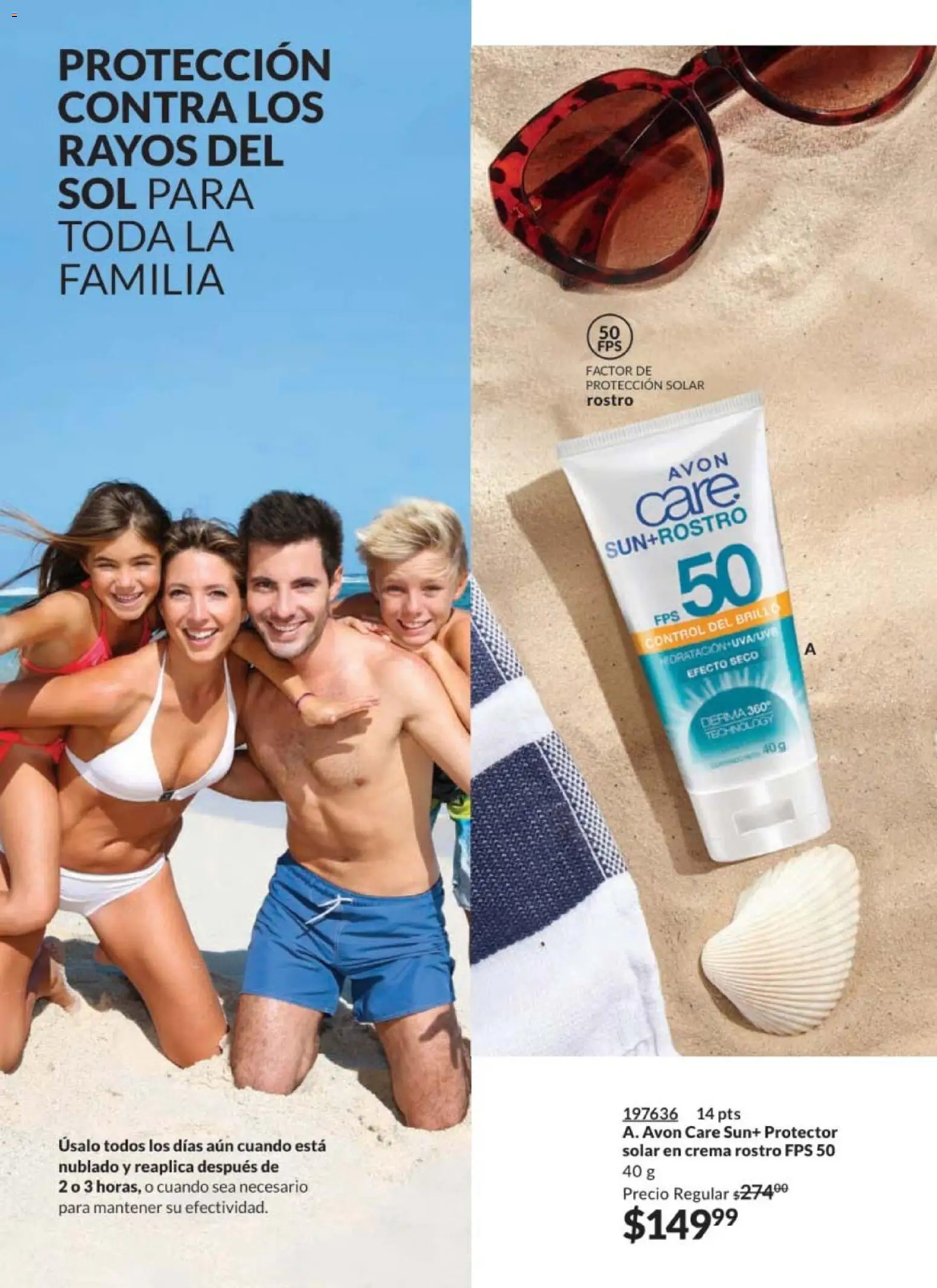 Nuevas ofertas de AVON válidas en toda la República Mexicana desde el 07.11.2025. ¡Encuentra las mejores ofertas en AVON campaña 17 2025! | Página: 216 | Productos: Crema, Brillo, Protector solar