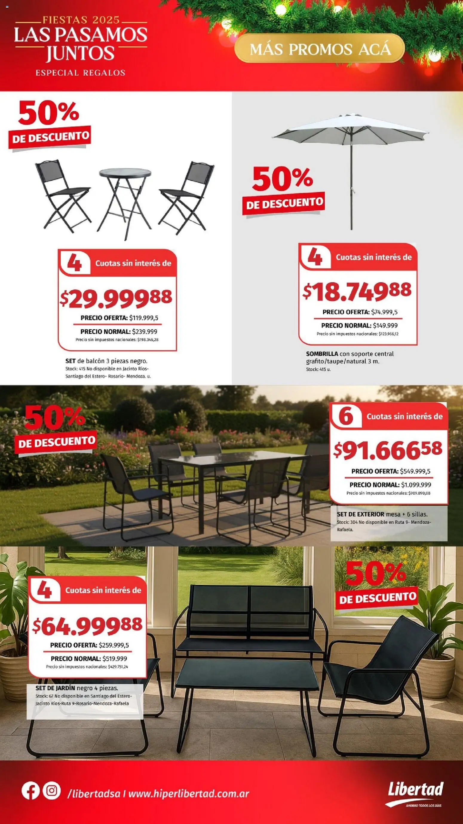 Hipermercado Libertad - Especial Regalos  │ válido desde el 04.12.2025 | Página: 9 | Productos: Rosario, Mesa, Sombrilla