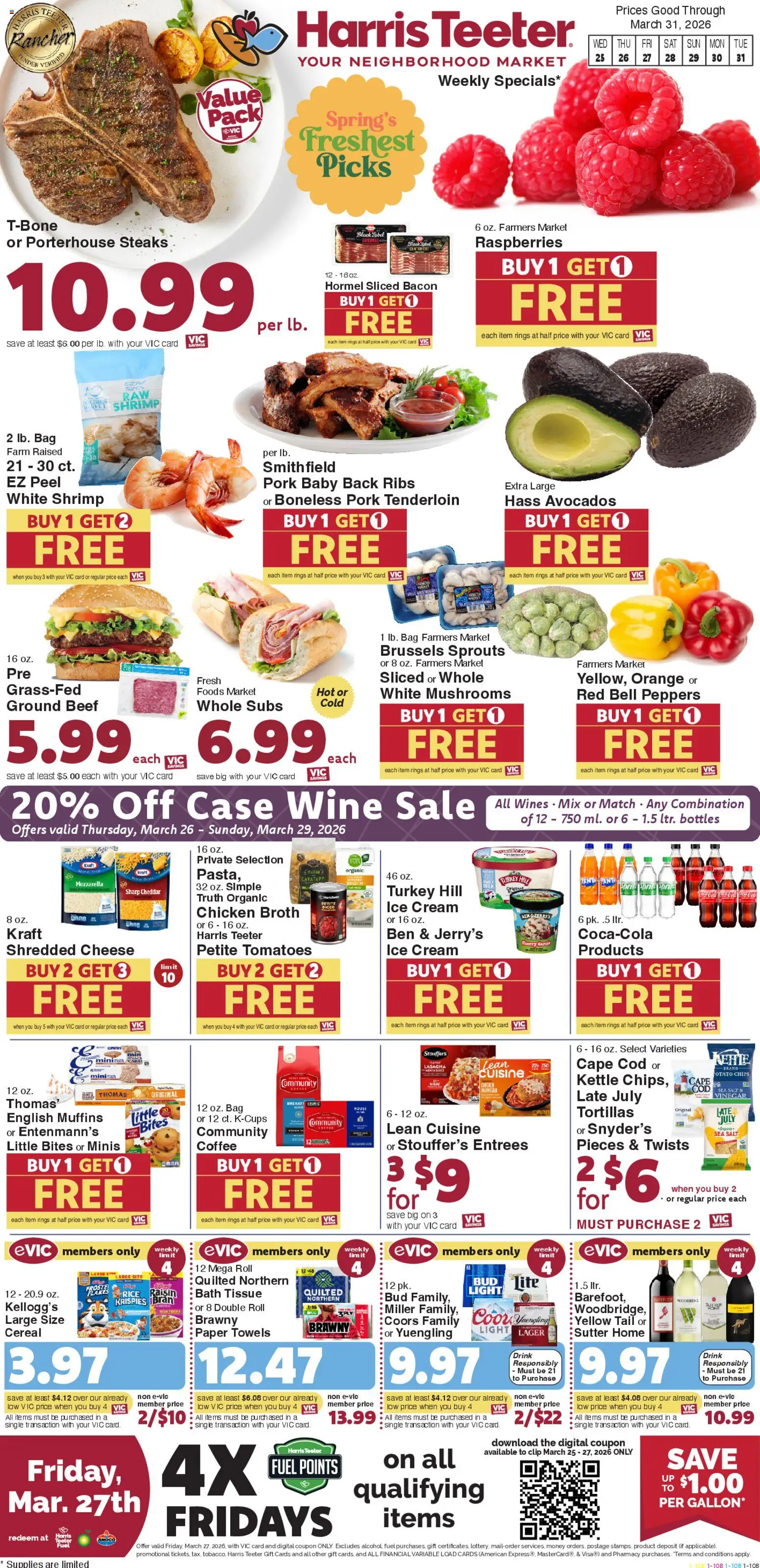 Harris Teeter Weekly Ad - SC - valid from 25.03.2026 | Page: 1 | Products: Vinegar, Rice, Bag, Kettle