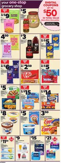 Preview of Zehrs weekly flyer / circulaire from shop Zehrs valid from 09.04.2026 | Page: 12 | Products: Rice, Fish, Ice cream, Coffee