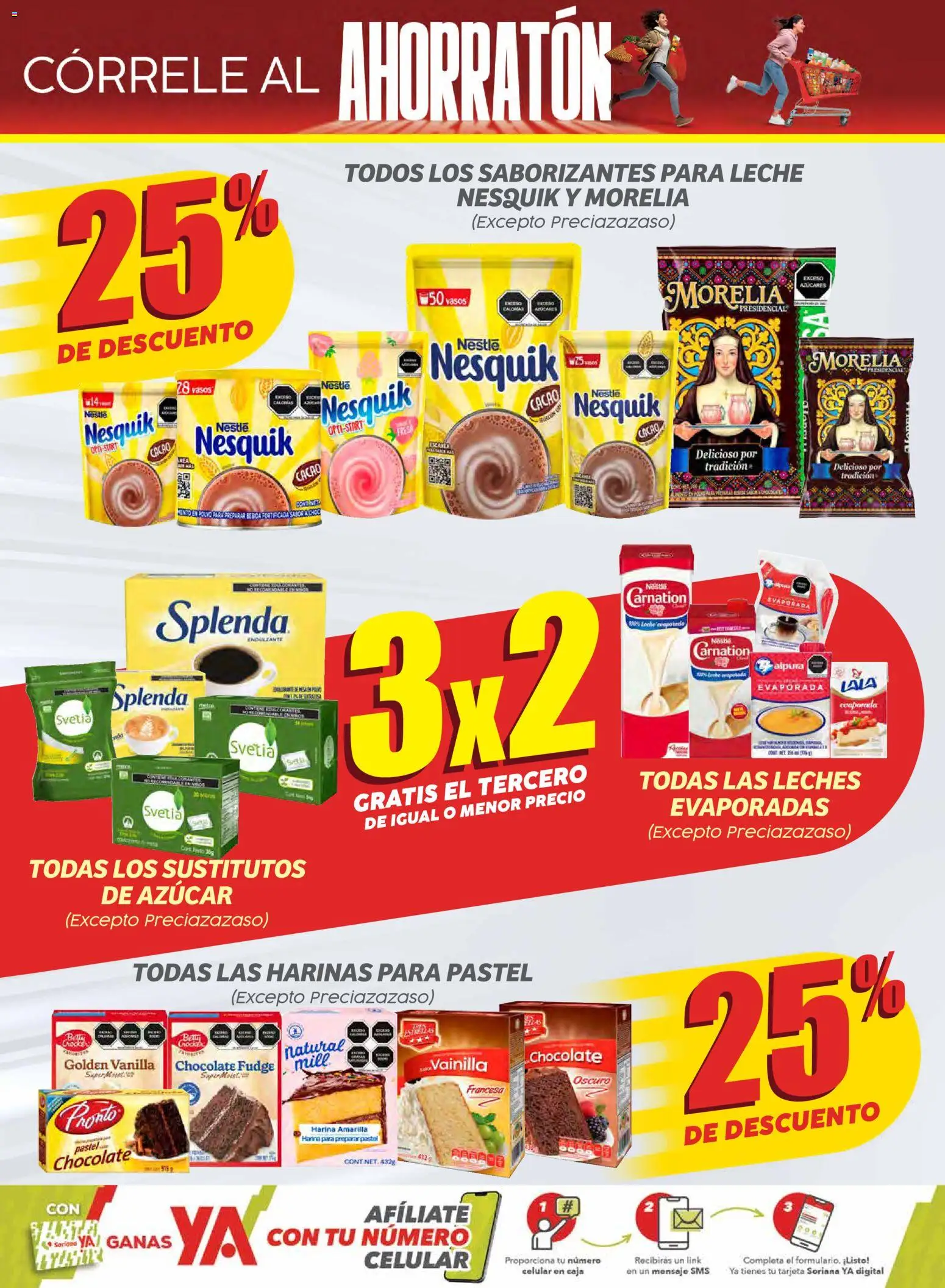 Nuevas ofertas de Soriana válidas en toda la República Mexicana desde el 06.11.2025. ¡Encuentra las mejores ofertas en Soriana - Ahorratón Soriana Híper Nacional! | Página: 3 | Productos: Azúcar, Leche, Pastel, Polvo