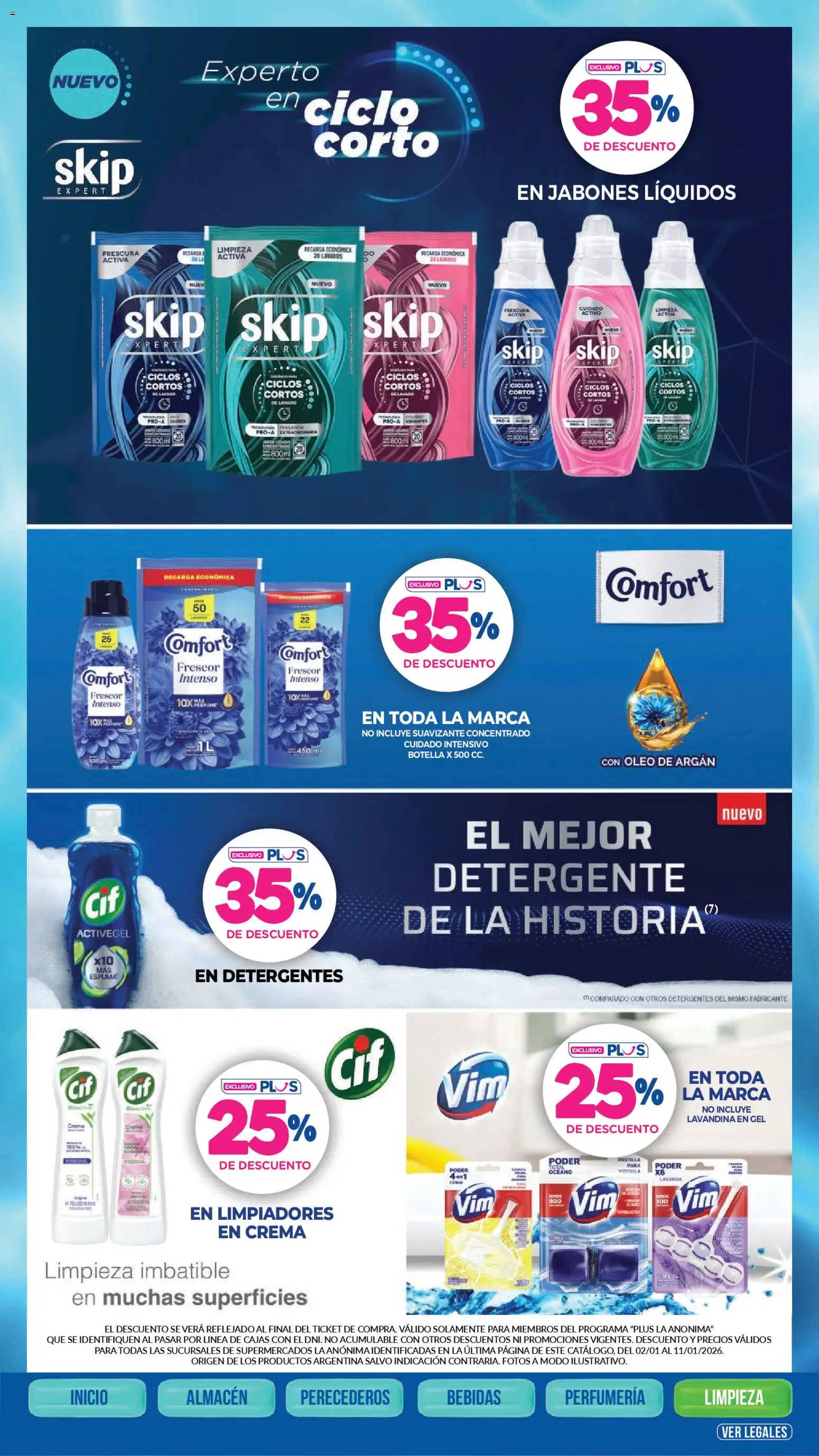 La Anonima - catalogos │ válido desde el 02.01.2026 | Página: 38 | Productos: Lavandina, Fragancia, Espuma, Crema