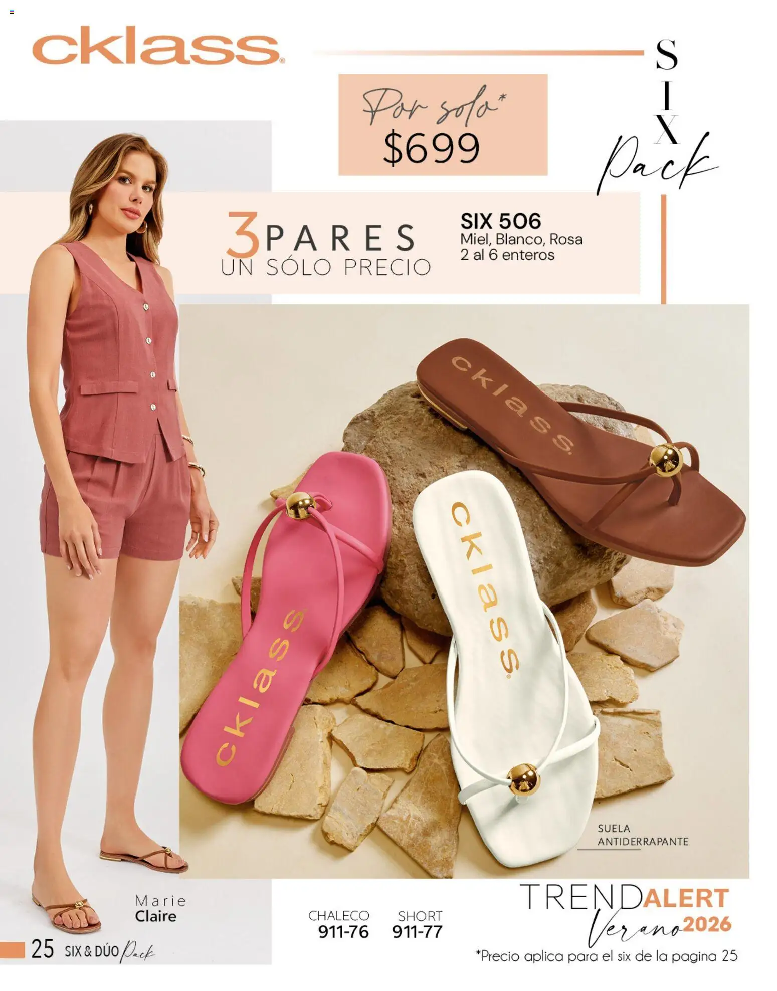 Nuevas ofertas de Cklass válidas en toda la República Mexicana desde el 05.03.2026. ¡Encuentra las mejores ofertas en Cklass catálogo Complemento Verano Ropa! | Página: 256 | Productos: Chaleco, Short