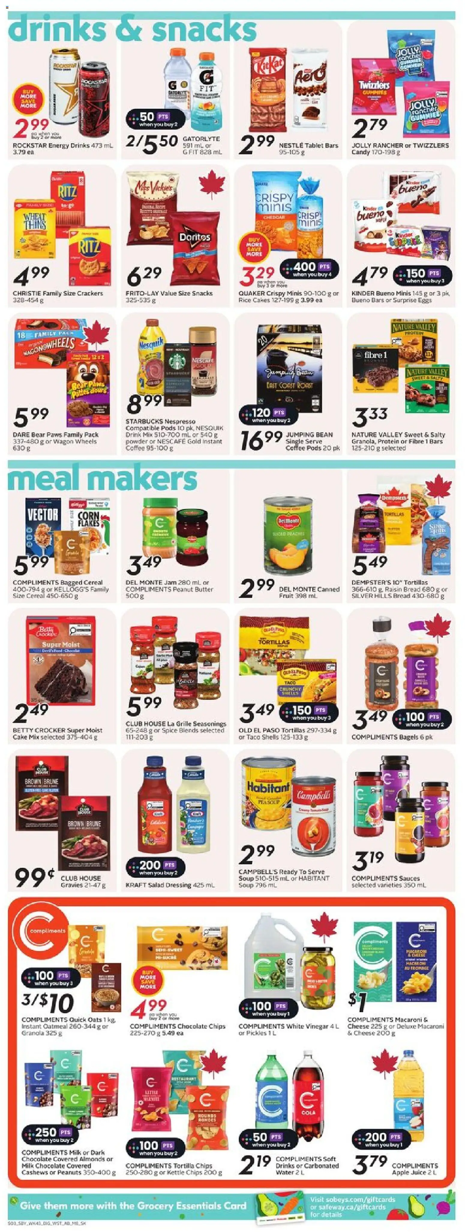Sobeys flyer valid from 19.02.2026 | Page: 11 | Products: Rice, Salad, Powder, Coffee