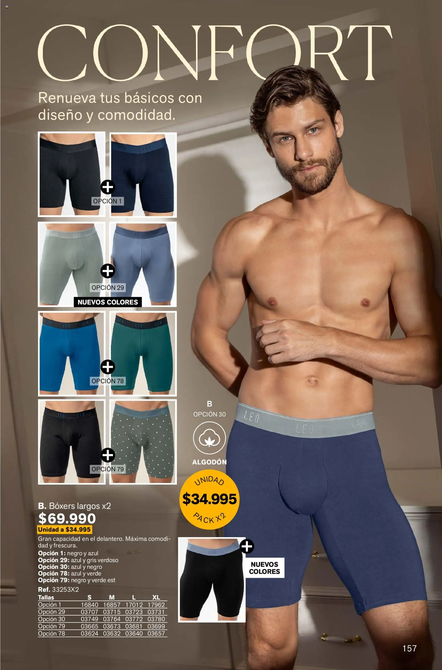 Leonisa revista - valida desde el 02.01.2026 | Página: 157 | Productos: Algodón, Boxers