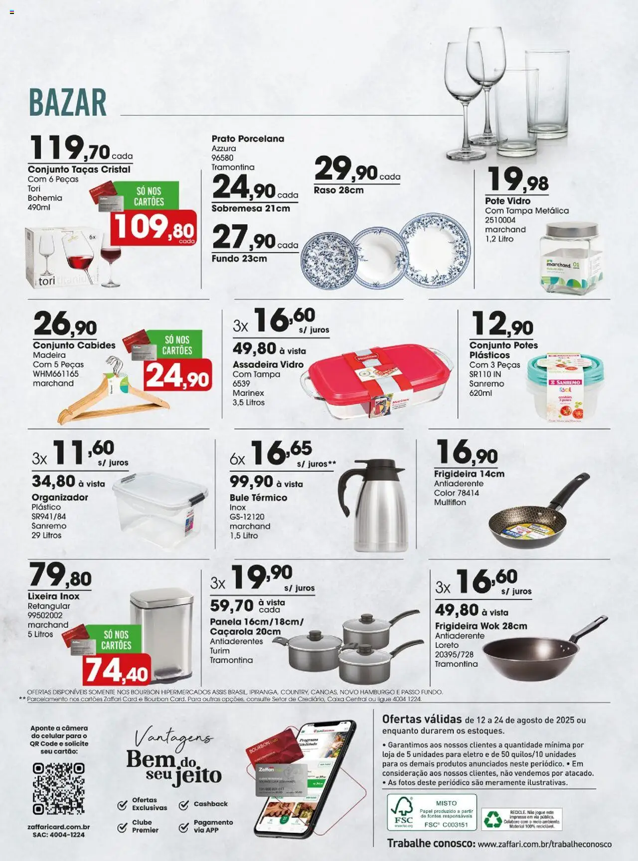 Zaffari Folheto - válido de 12.08.2025 | Página: 18 | Produtos: Organizador, Taças, Lixeira, Bourbon