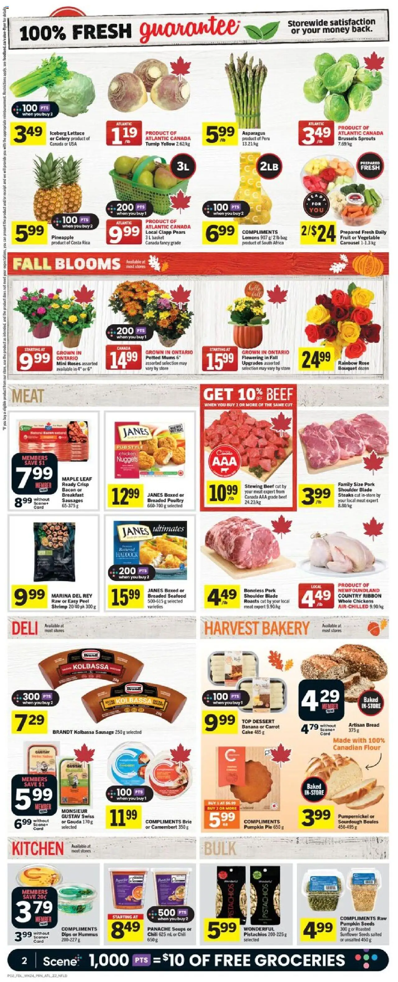 Foodland flyer valid from 09.10.2025 | Page: 3 | Products: Pineapple, Bakery, Basket, Chicken