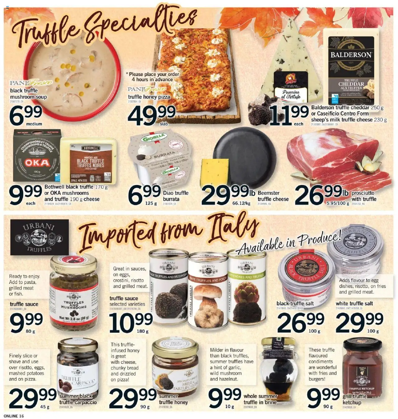 Fortinos flyer valid from 09.10.2025 | Page: 16 | Products: Ketchup, Milk, Cheese, Pizza