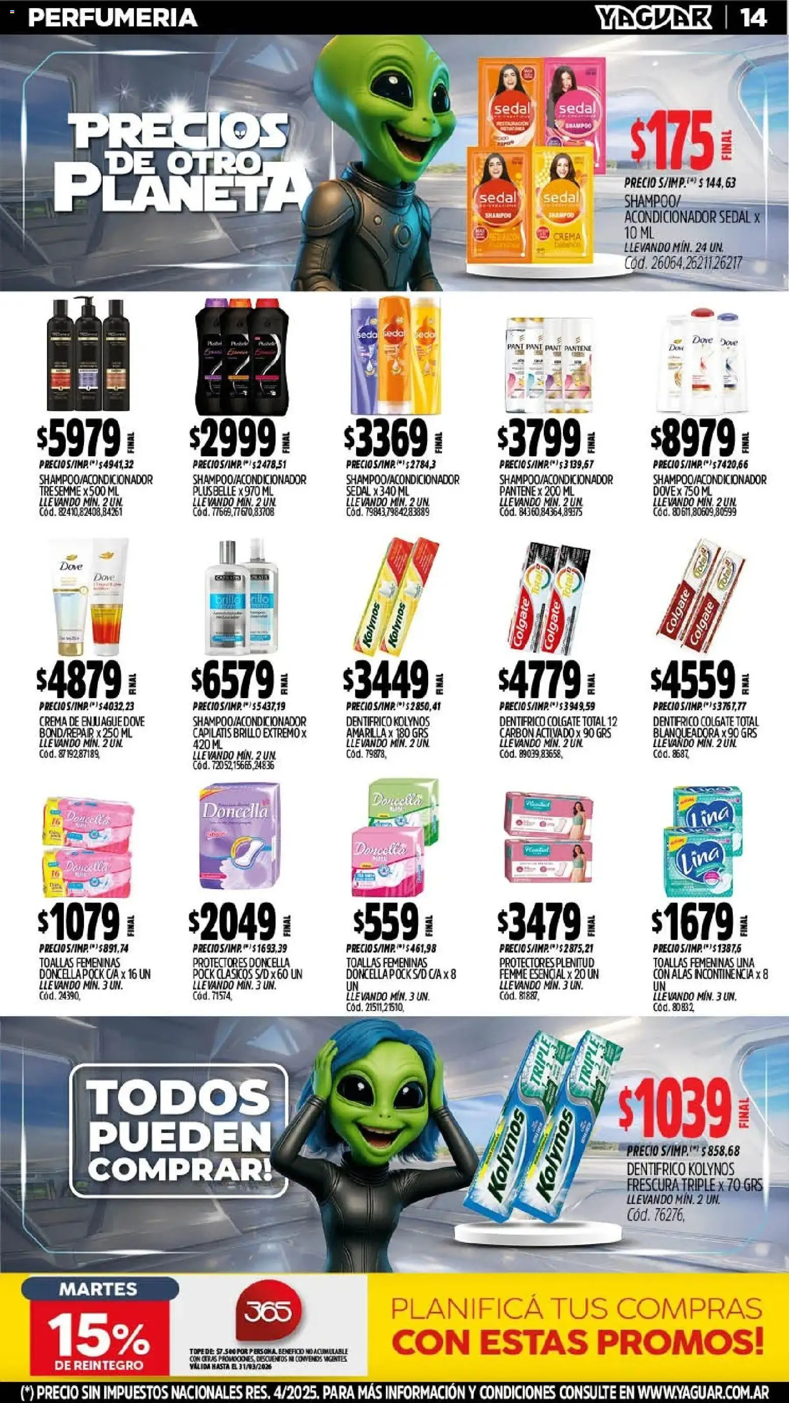 Yaguar catálogo │ válido desde el 11.03.2026 | Página: 18 | Productos: Toallas, Shampoo, Acondicionador, Crema
