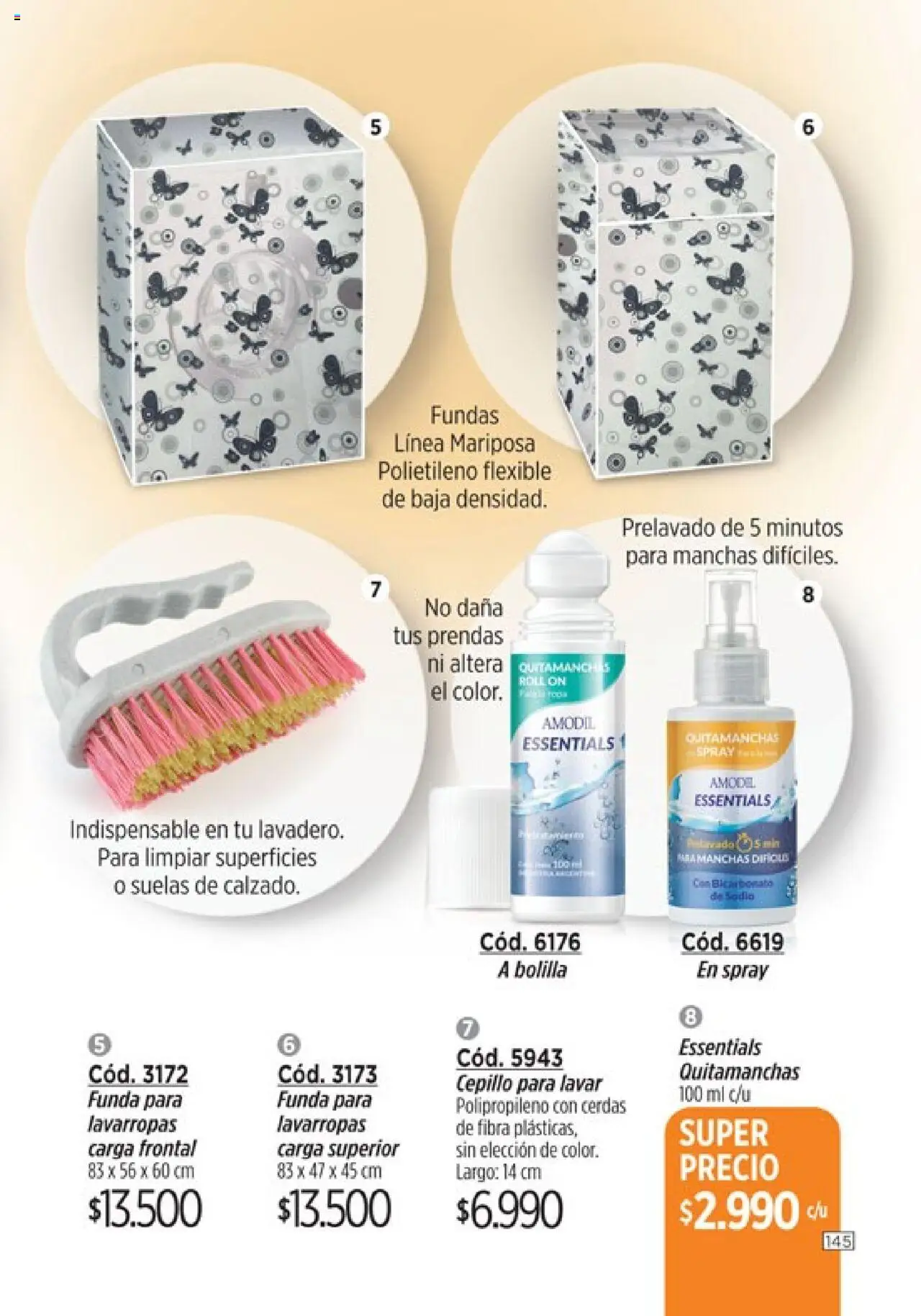 Catálogo Amodil Campaña 14 │ válido desde el 19.08.2025 | Página: 145 | Productos: Flexible, Cepillo, Quitamanchas, Lavarropas
