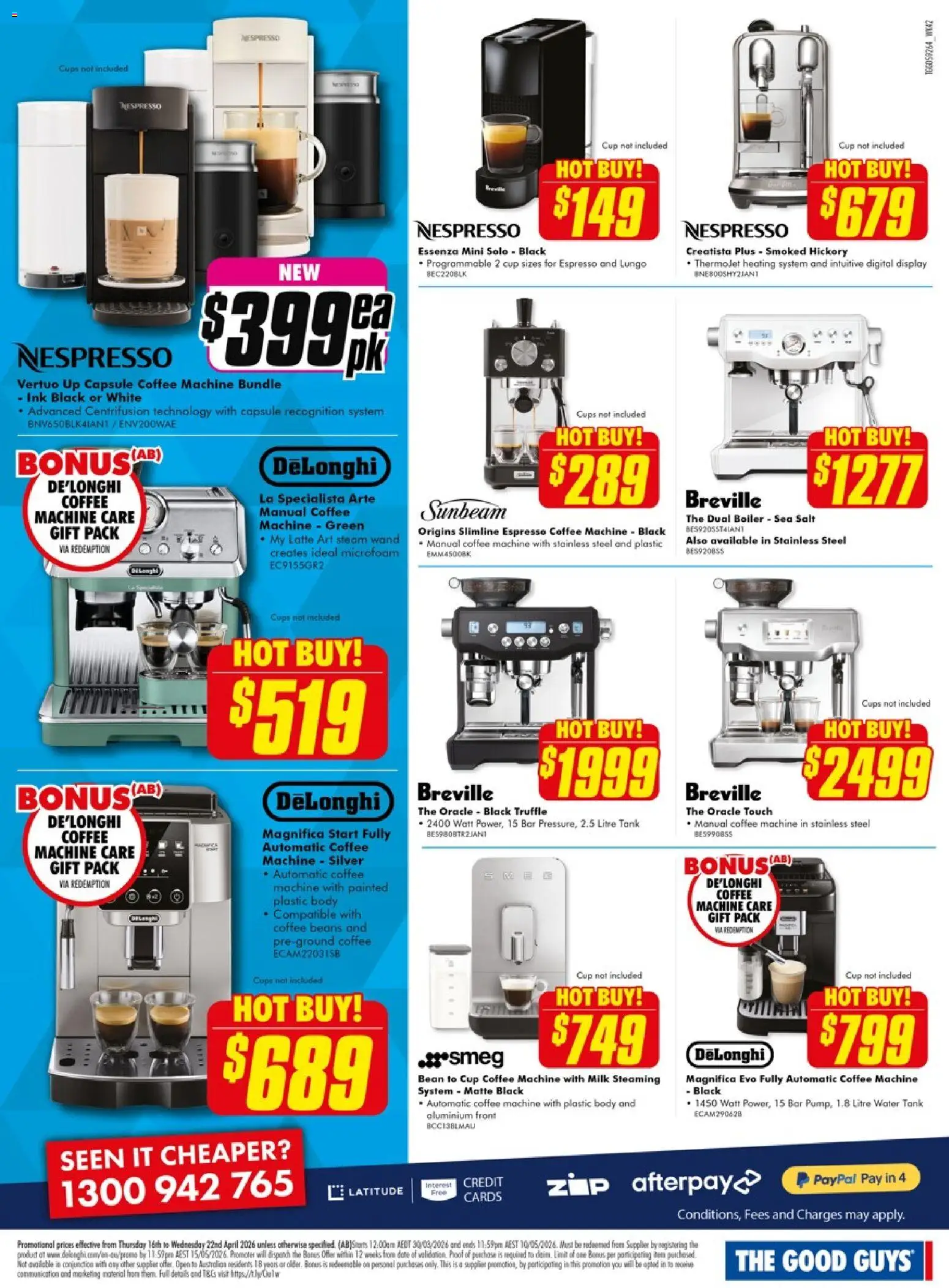 The Good Guys catalogue - valid from 15.04.2026 | Page: 17 | Products: Cups, Coffee, Water, Salt