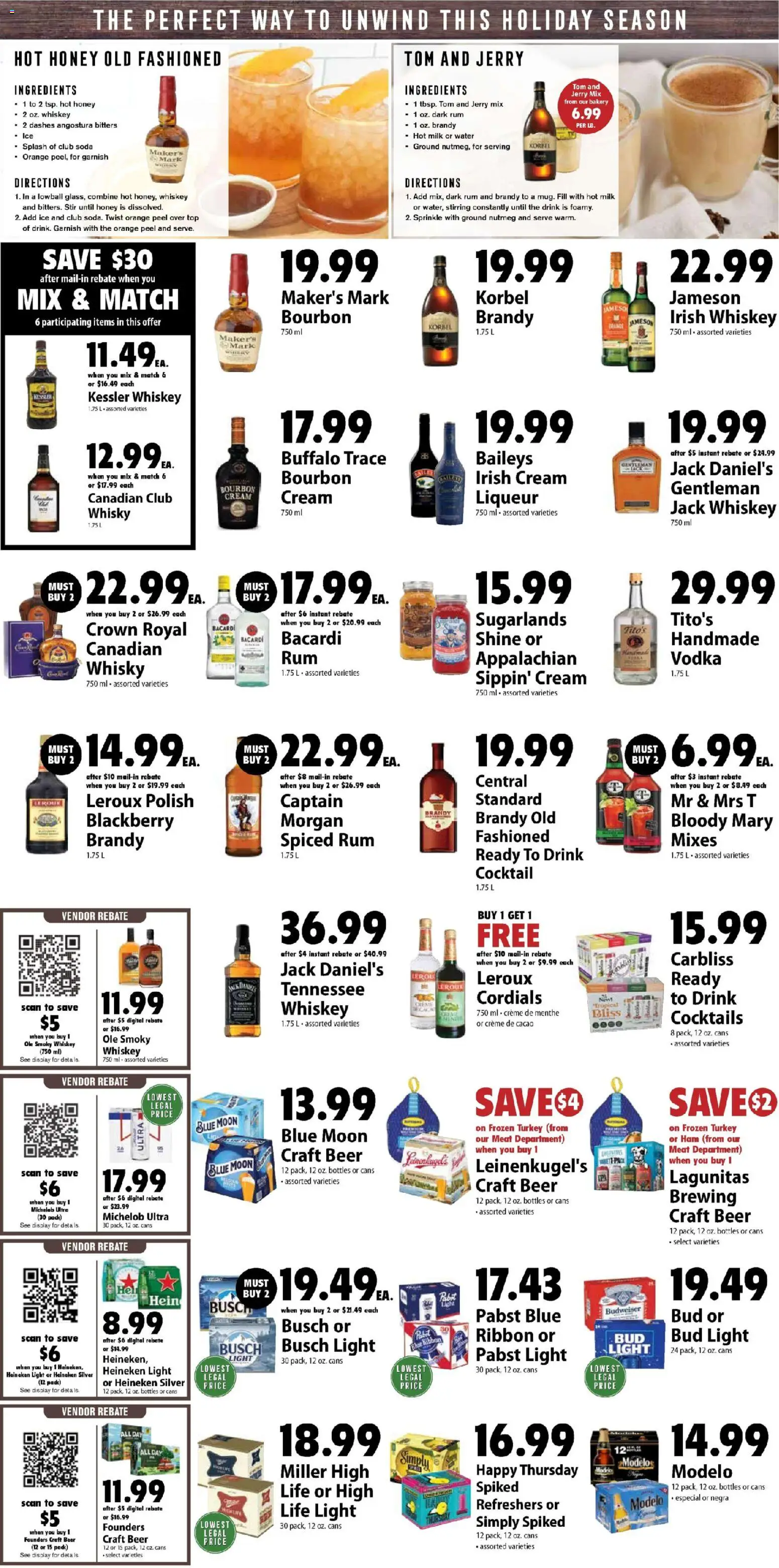 Festival Foods Weekly Ad - valid from 19.11.2025 | Page: 6 | Products: Ham, Bourbon, Vodka, Water