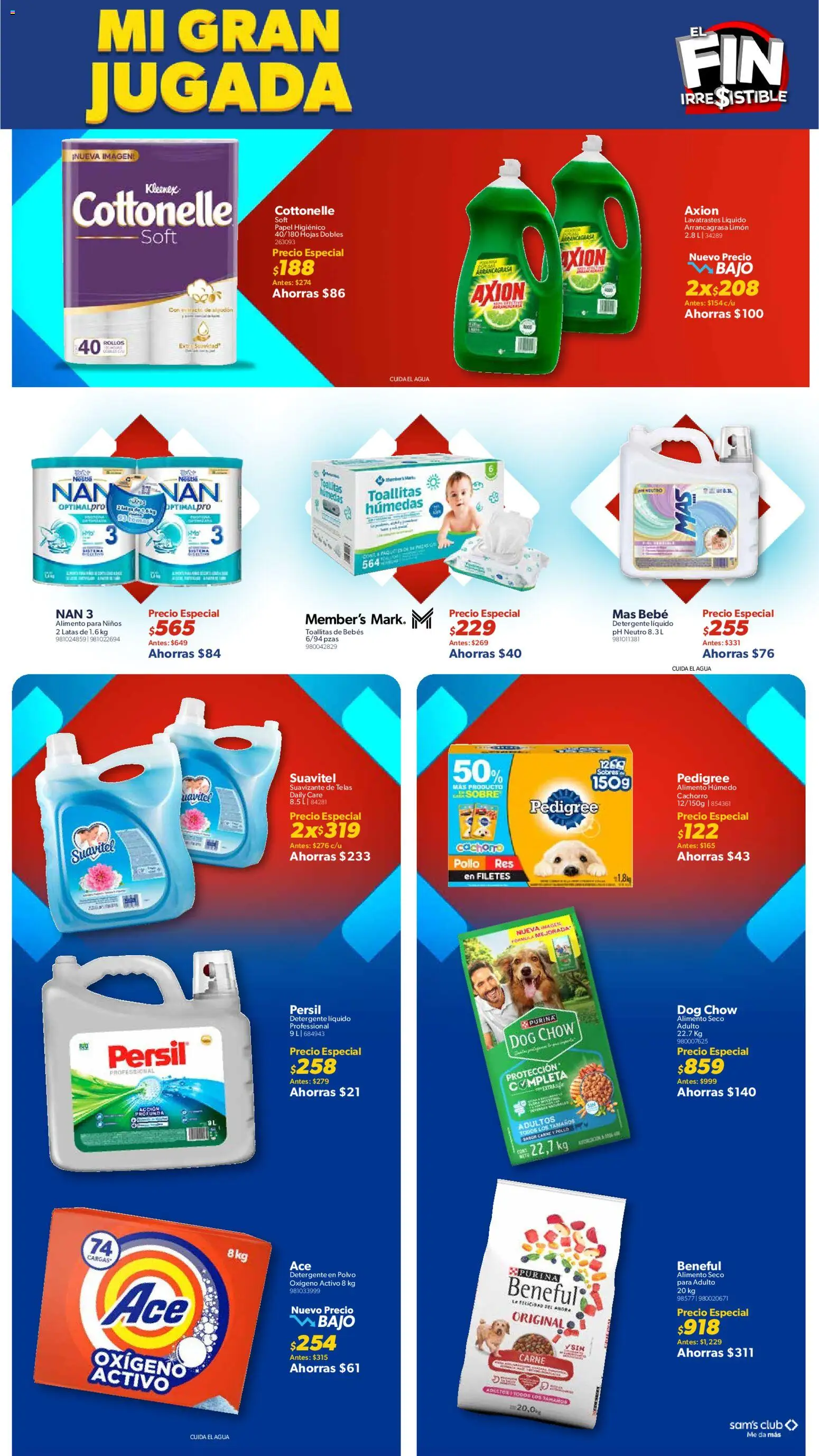 Nuevas ofertas de Sam's Club válidas en toda la República Mexicana desde el 04.11.2025. ¡Encuentra las mejores ofertas en Sam's Club Buen Fin! | Página: 21 | Productos: Pollo, Toallitas húmedas, Suavizante, Suavizante de telas
