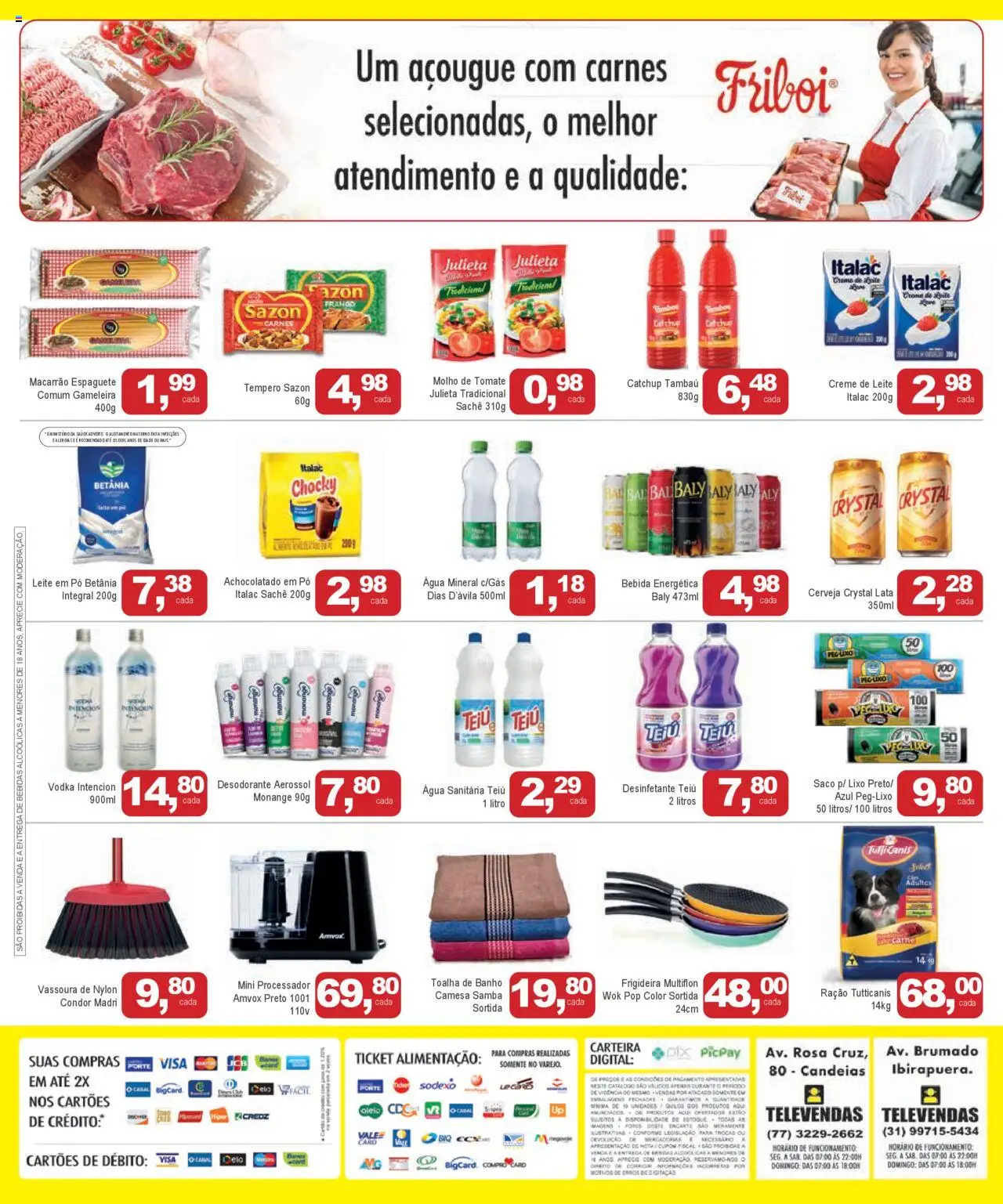 Mineirão Atacarejo Folheto - válido de 11.08.2025 | Página: 2 | Produtos: Espaguete, Pó, Toalha de banho, Creme de leite