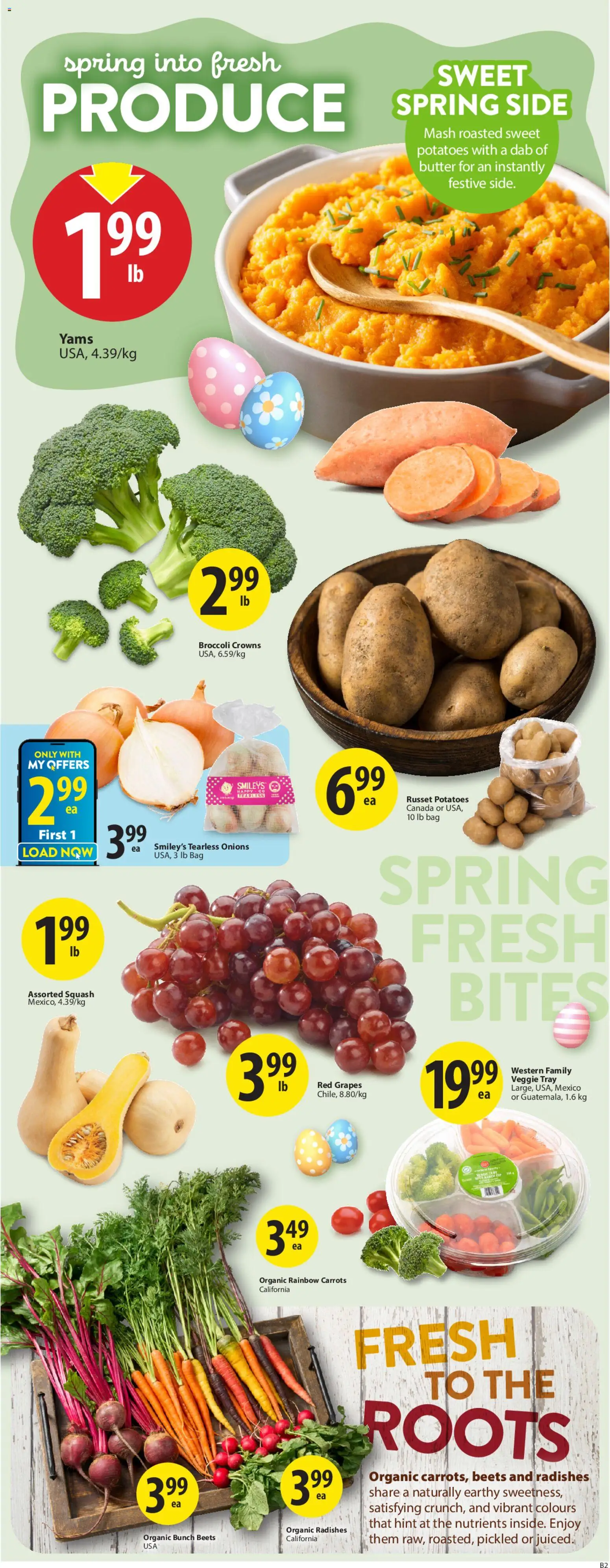 Save on foods flyer valid from 02.04.2026 | Page: 5 | Products: Potatoes, Bag, Butter