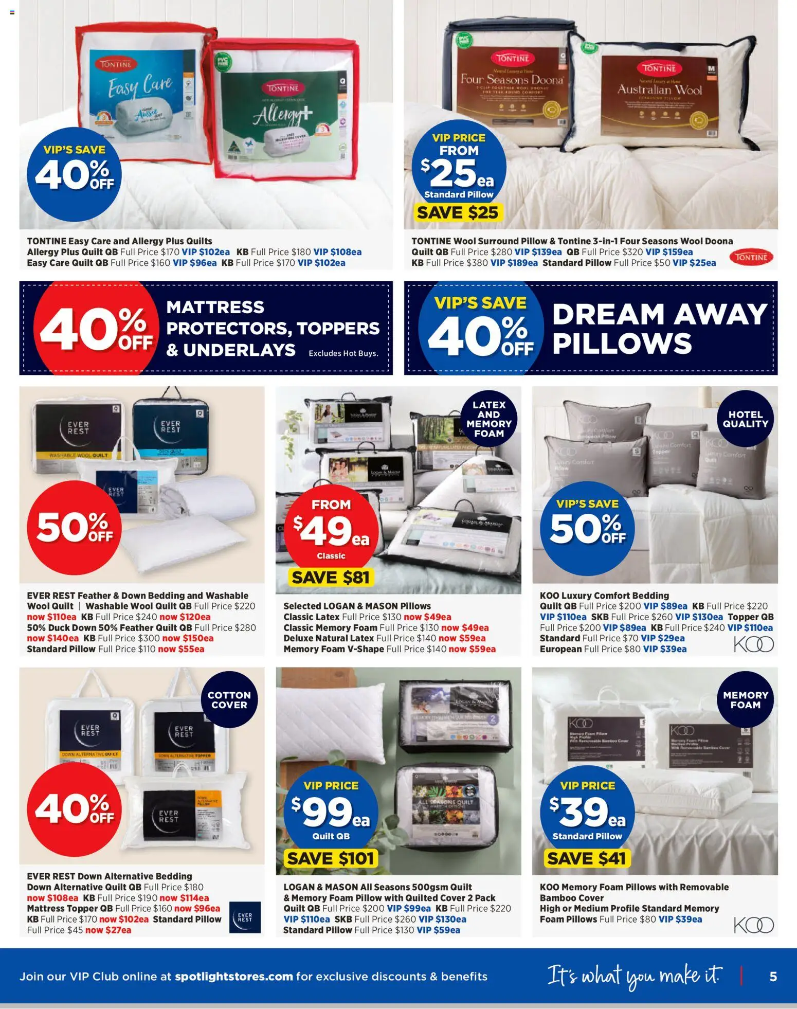 Spotlight catalogue - valid from 05.03.2026 | Page: 5 | Products: Clip, Mattress, Pillow, Allergy
