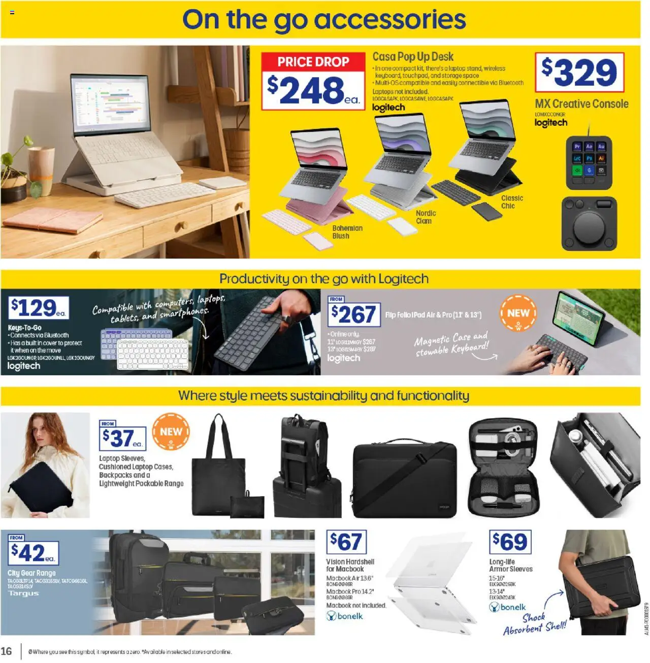 Officeworks catalogue - valid from 01.10.2025 | Page: 16 | Products: Accessories, Keyboard, Laptop, Case