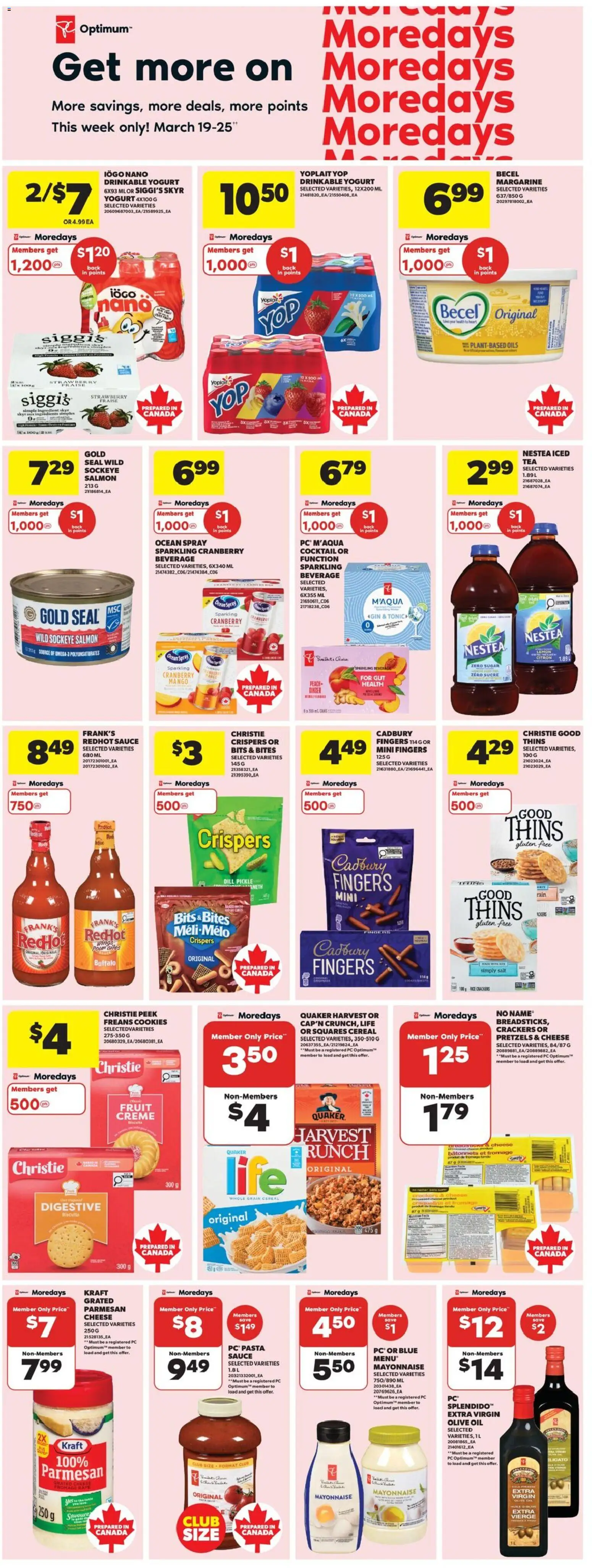 Real Canadian Superstore flyer valid from 19.03.2026 | Page: 11 | Products: Rice, Pasta, Cookies, Cheese