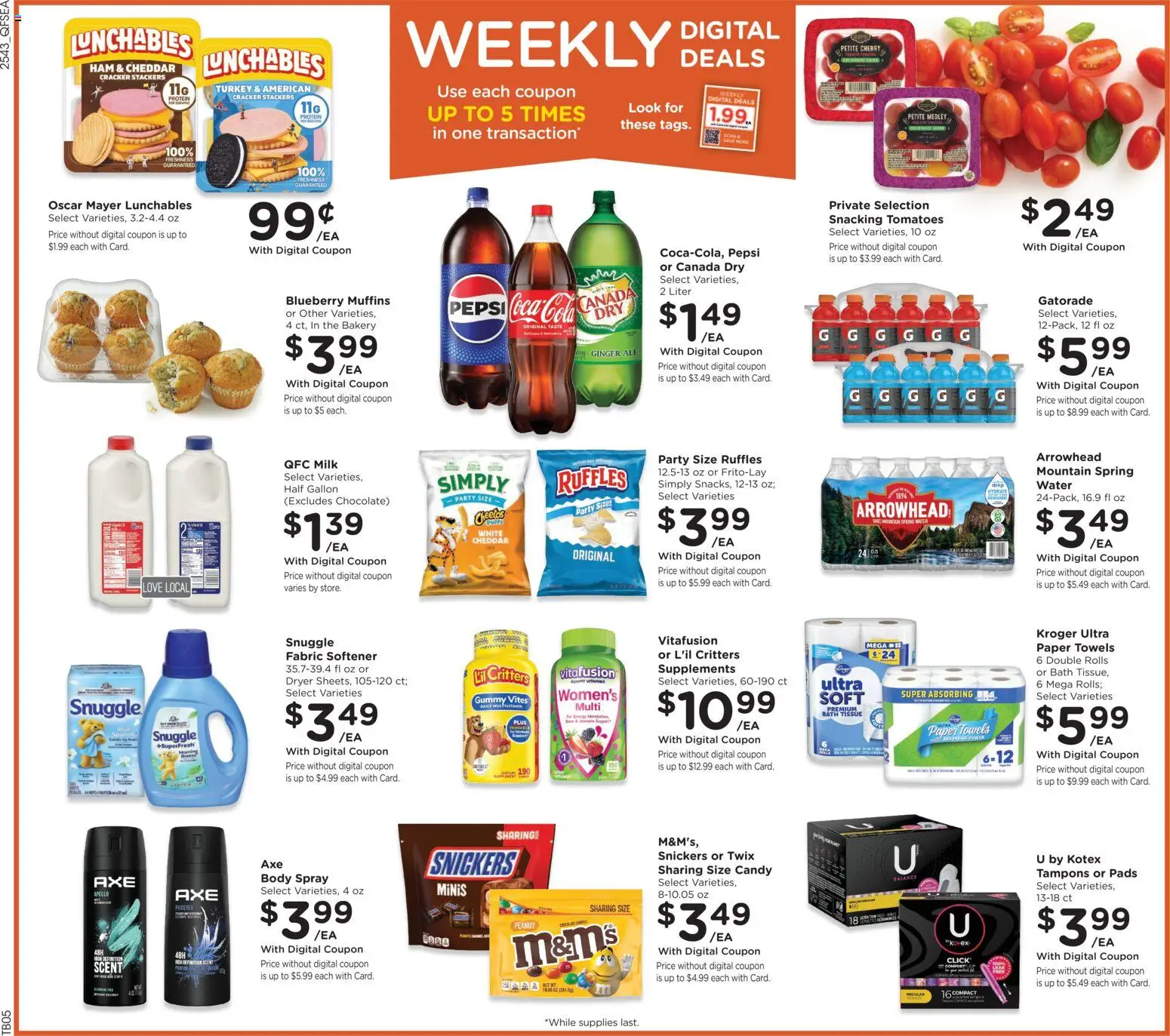 QFC Weekly Ad - WA - valid from 28.11.2025 | Page: 2 | Products: Bakery, Chocolate, Tomatoes, Tampons