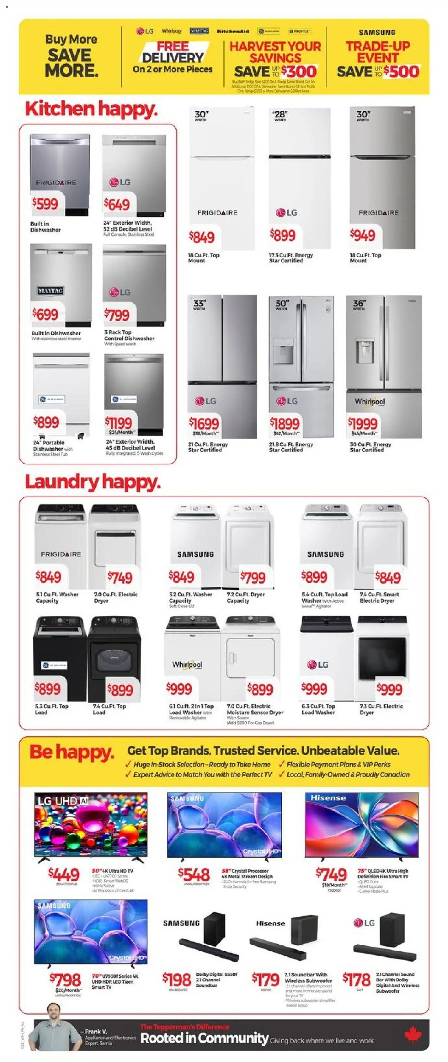 Tepperman's flyer valid from 23.10.2025 | Page: 5 | Products: Tv, Dryer, Dishwasher