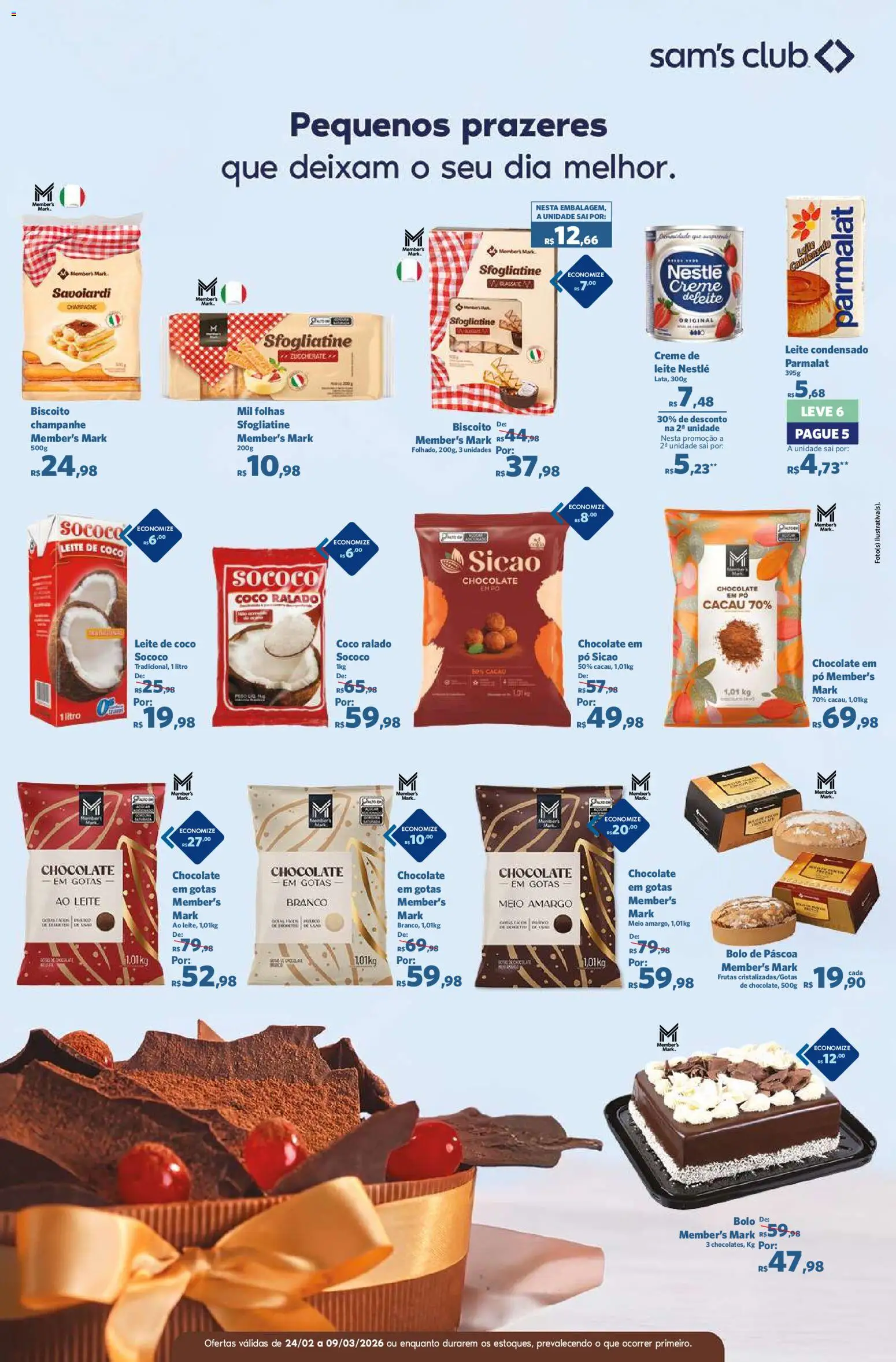 Sam's Club Folheto - válido de 24.02.2026 | Página: 6 | Produtos: Coco, Biscoito, Creme de leite, Leite condensado