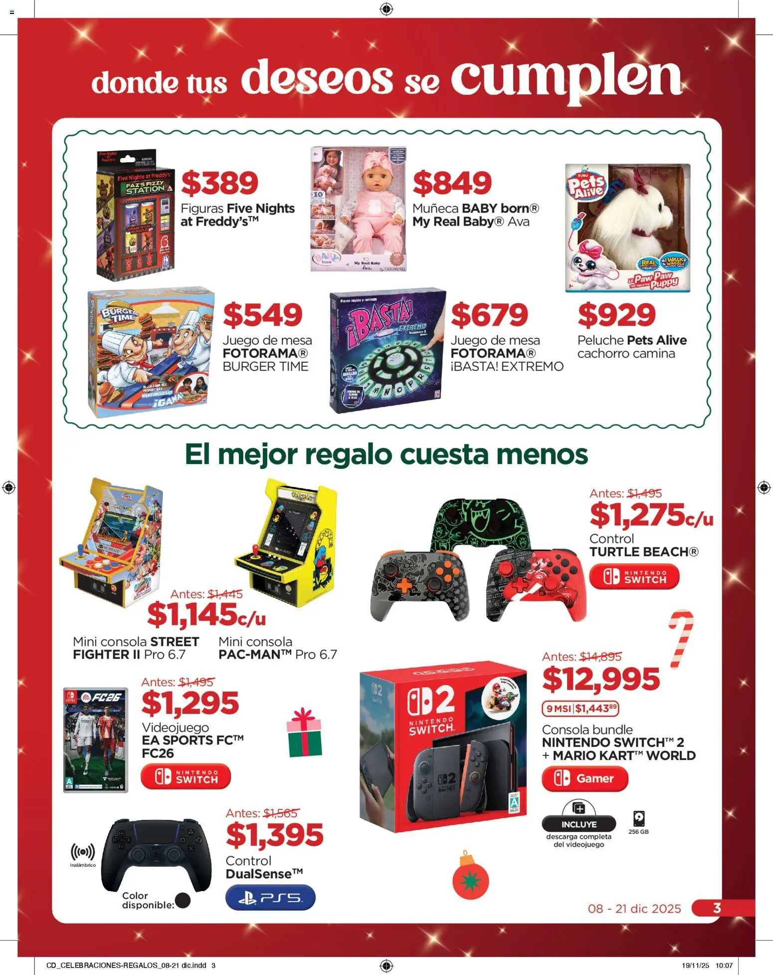 Nuevas ofertas de Chedraui válidas en toda la República Mexicana desde el 08.12.2025. ¡Encuentra las mejores ofertas en Chedraui folleto Navidad! | Página: 3 | Productos: Juego, Mesa