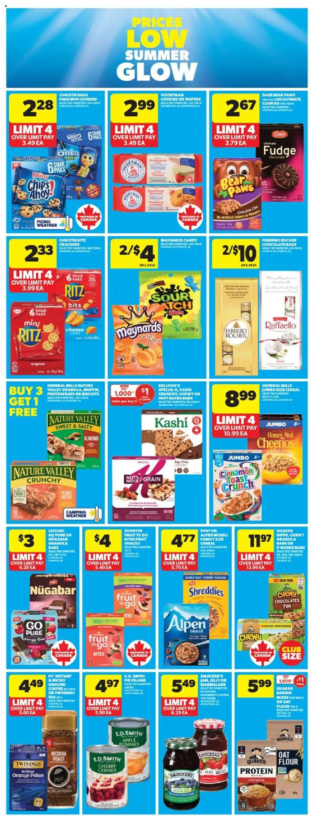Real Canadian Superstore flyer valid from 31.07.2025 | Page: 15 | Products: Tea, Cheese, Coffee, Chocolate