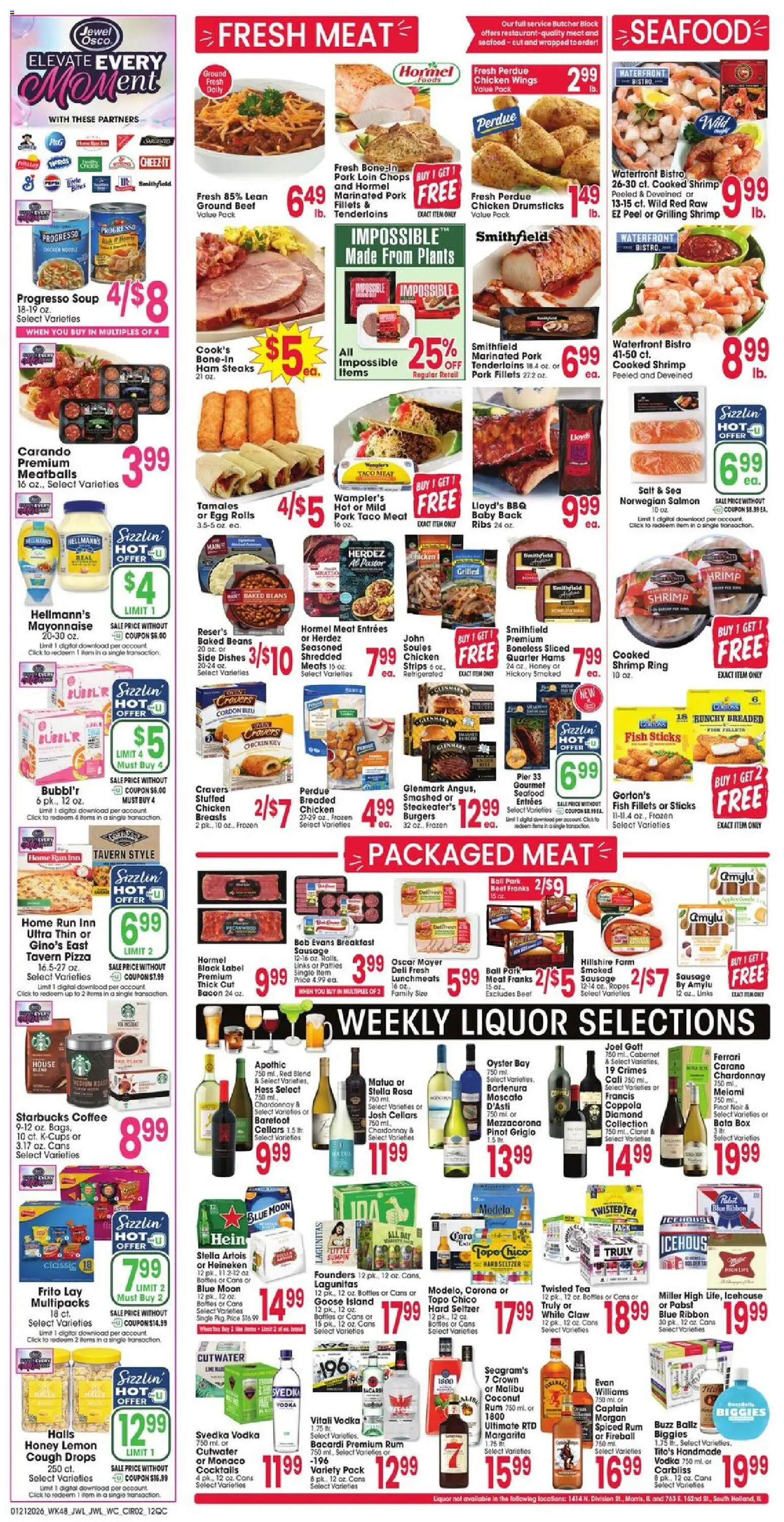 Jewel Osco Weekly Ad - IL - valid from 21.01.2026 | Page: 2 | Products: Box, Coffee, Pizza, Pork