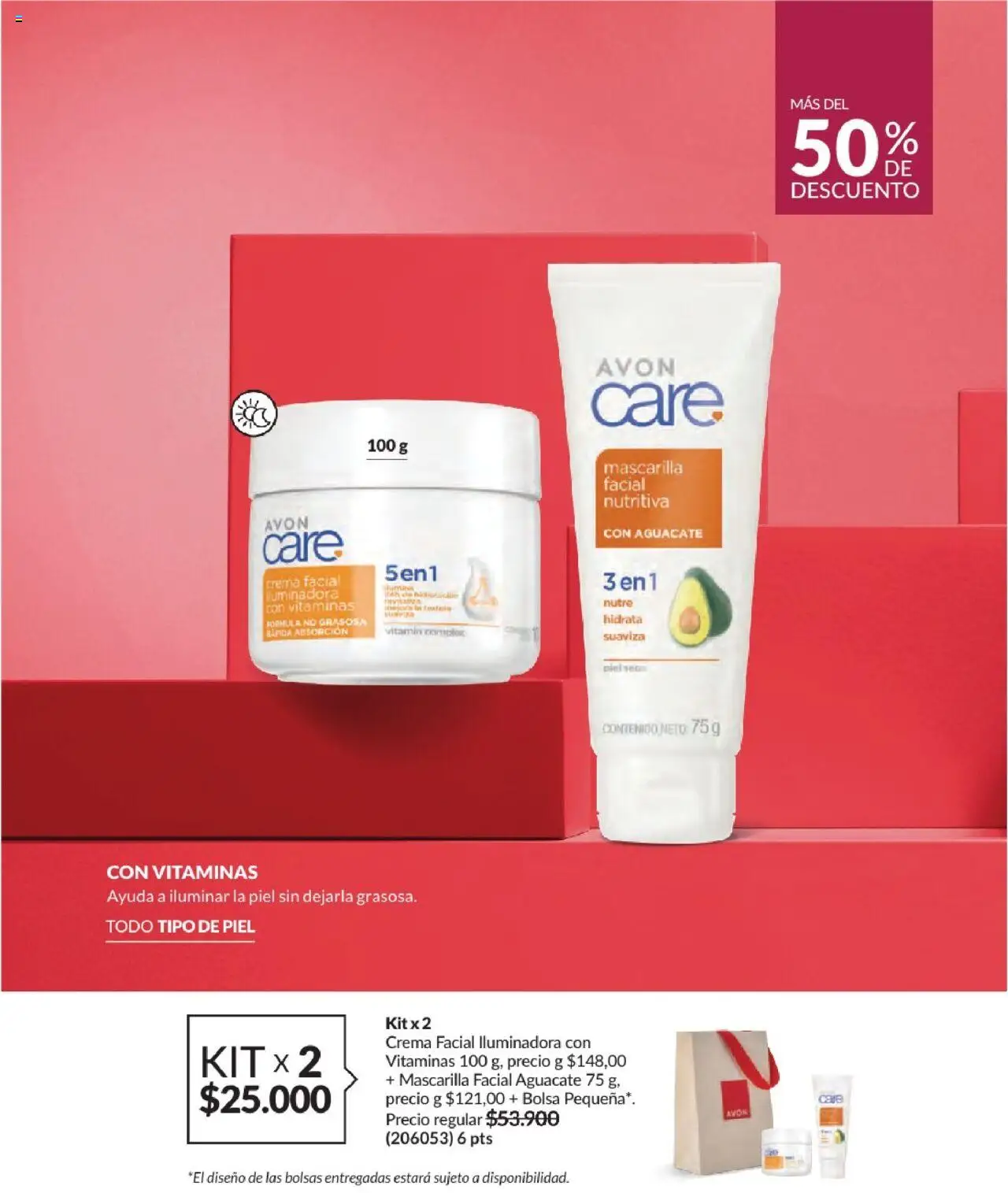 Avon revista - valida desde el 01.08.2025 | Página: 38 | Productos: Crema, Bolsa, Mascarilla, Vitaminas