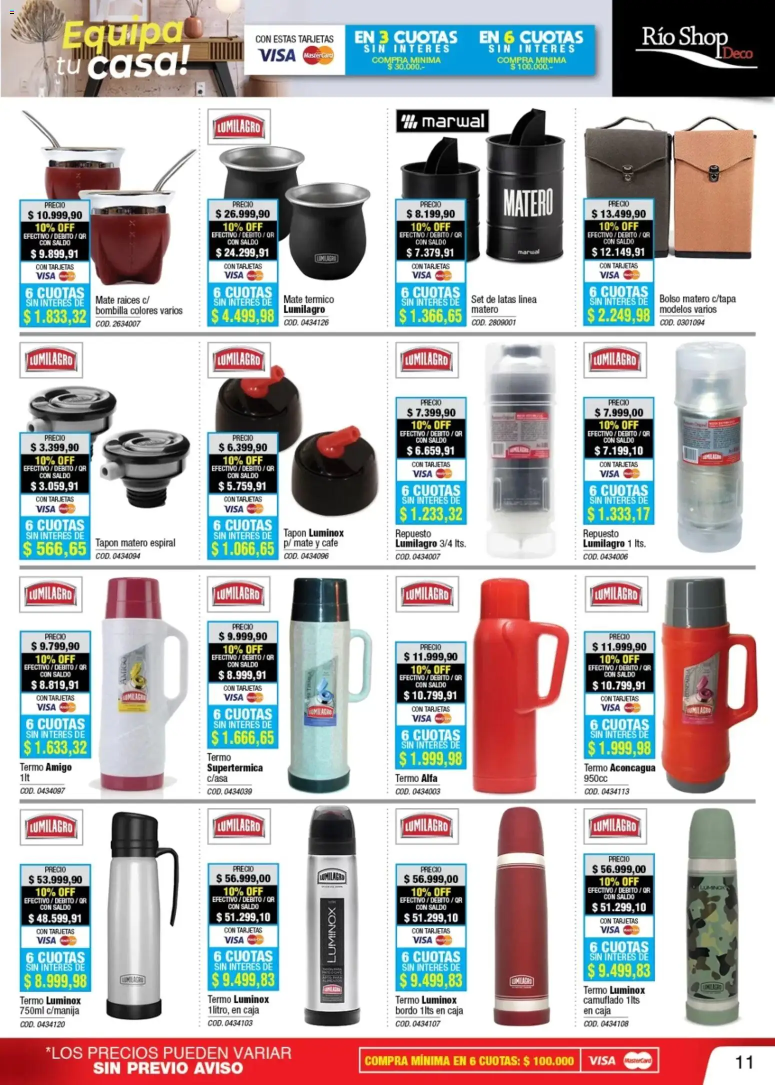 Río Shop Deco catálogo │ válido desde el 17.03.2026 | Página: 11 | Productos: Termo, Bombilla, Café, Bolso