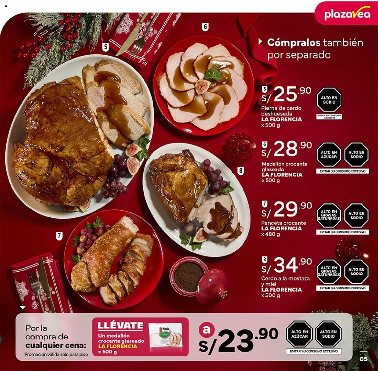 Catálogo Plaza Vea válido desde 10.12.2025 | Página: 5 | Productos: Cerdo