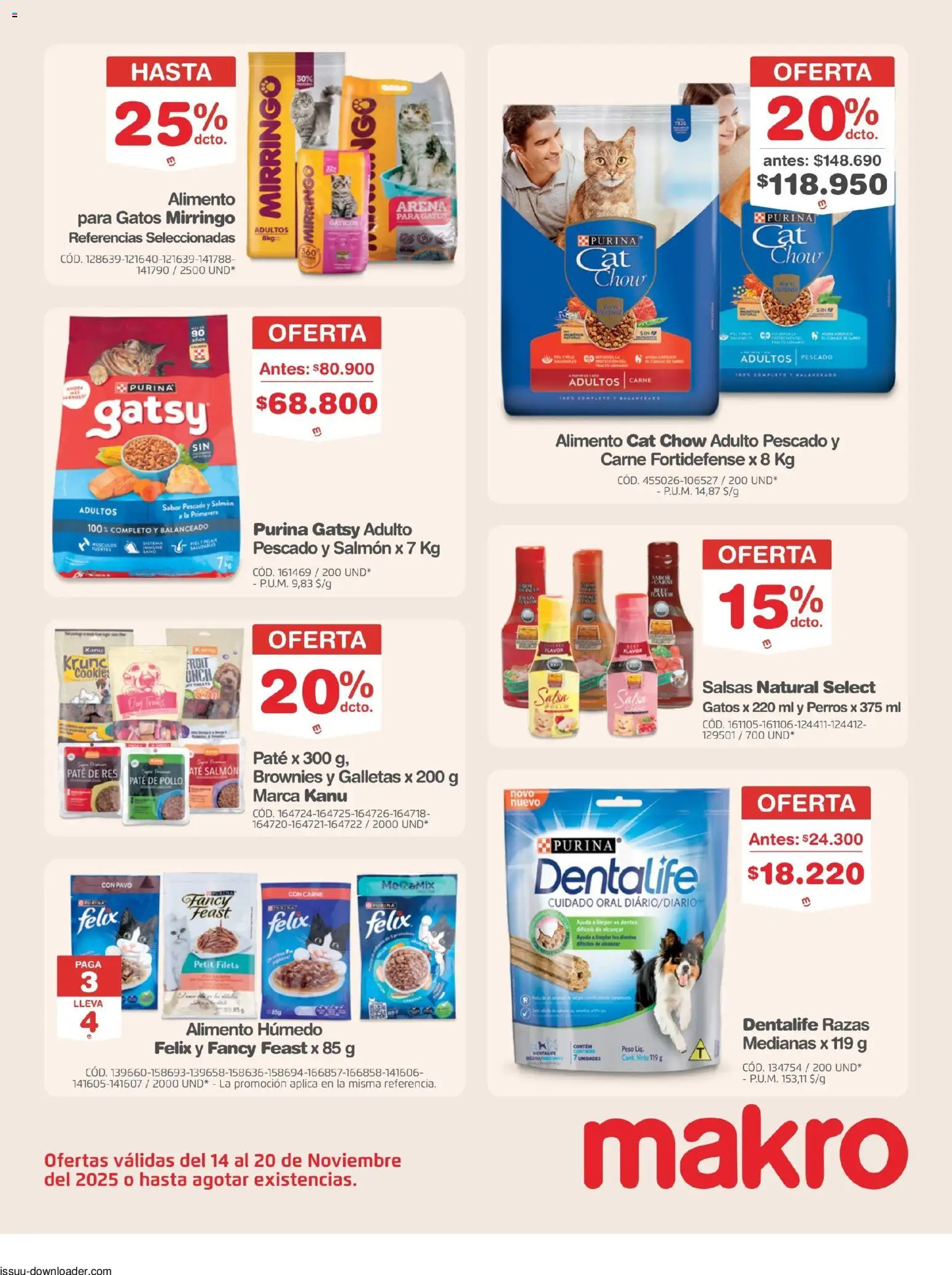 Makro revista - valida desde el 14.11.2025 | Página: 33 | Productos: Pescado, Pollo, Paté, Crema de leche