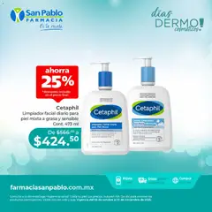 Vista previa de Farmacia San Pablo catálogo Cetaphil, nuevo folleto de la tienda, válido en México a partir del 05.10.2025