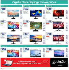 Preview of Officeworks Catalogue  - valid from 17.02.2026 | Page: 16 | Products: Monitor, Computer, Laptop, Usb