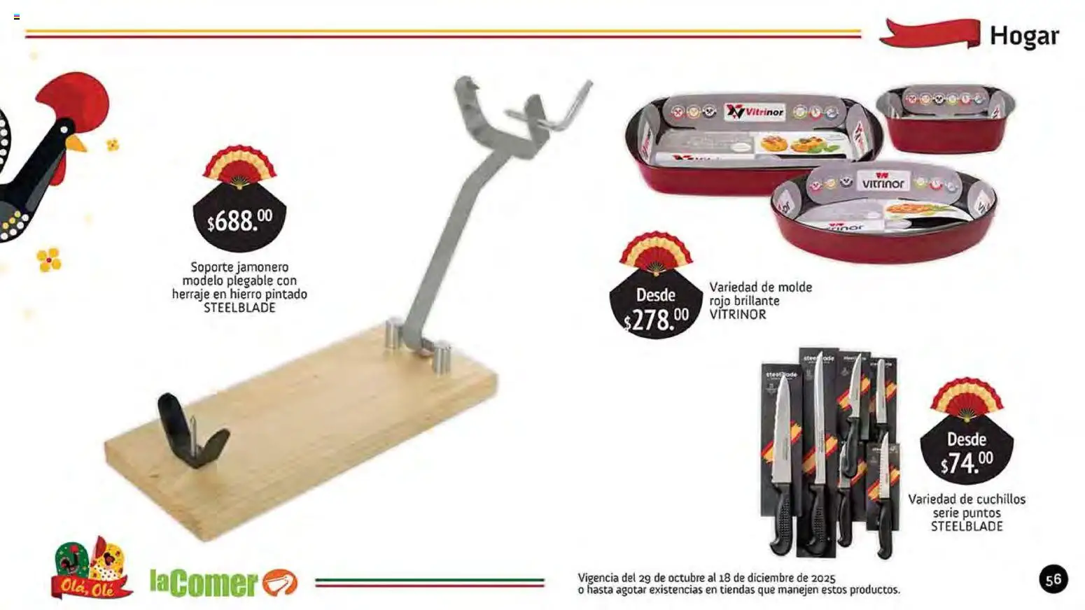 Nuevas ofertas de La Comer válidas en toda la República Mexicana desde el 29.10.2025. ¡Encuentra las mejores ofertas en La Comer folleto Olá, Olé! | Página: 56 | Productos: Molde