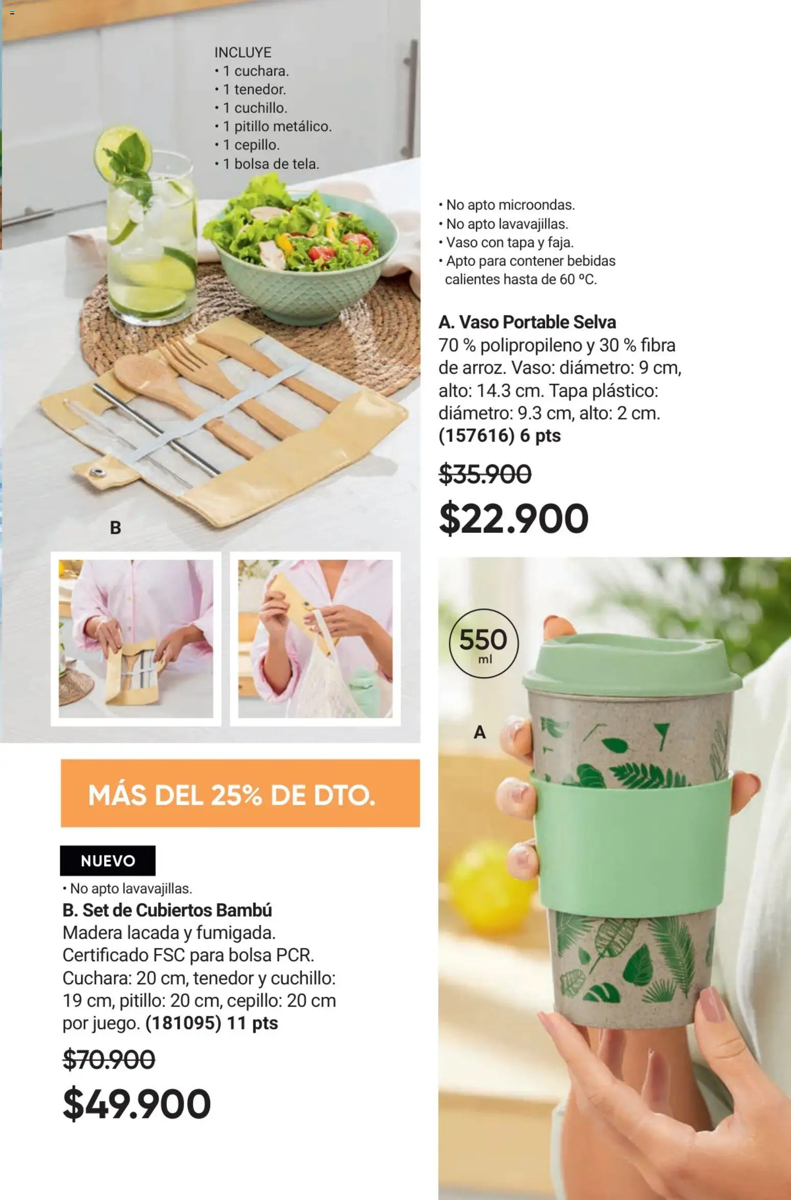 Avon revista - valida desde el 17.11.2025 | Página: 49 | Productos: Pitillo, Bolsa, Tenedor, Cepillo
