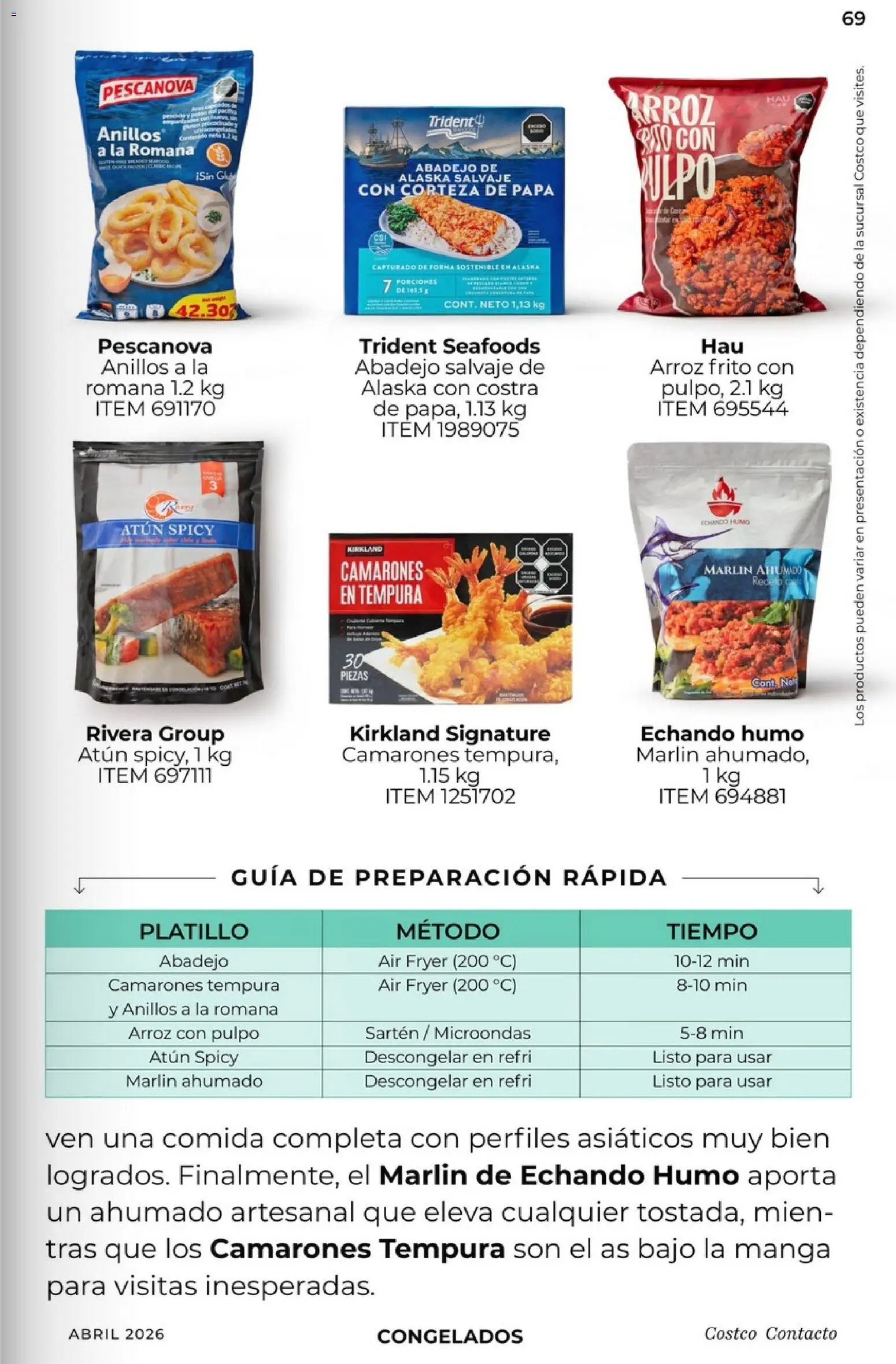 Nuevas ofertas de Costco válidas en toda la República Mexicana desde el 01.04.2026. ¡Encuentra las mejores ofertas en Costco Revista Abril 2026! | Página: 69 | Productos: Atún, Manga, Microondas, Sartén