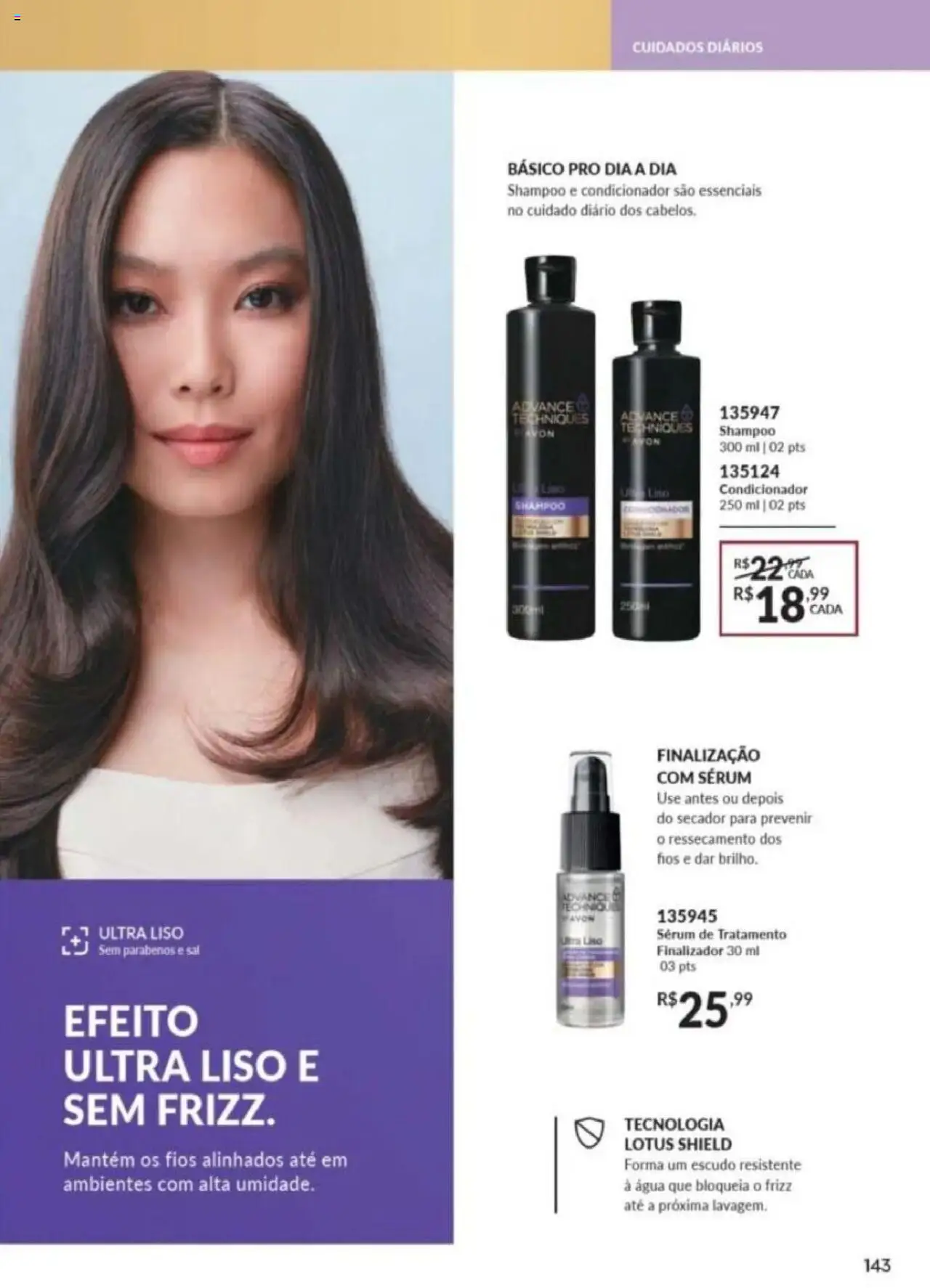 Avon Folheto - válido de 26.09.2025 | Página: 143 | Produtos: Secador, Shampoo, Condicionador, Sérum