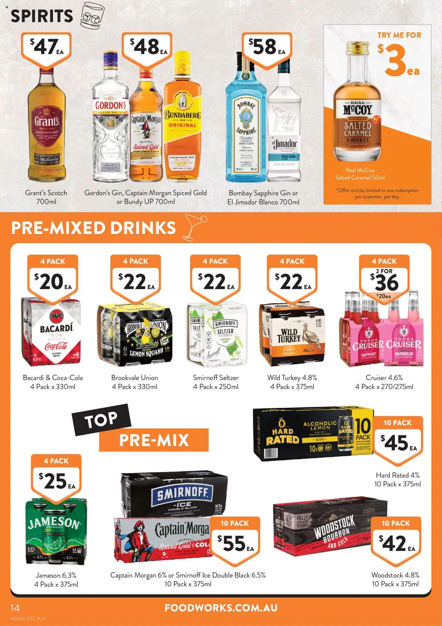 Foodworks catalogue - valid from 18.02.2026 | Page: 14 | Products: Bourbon, Rum, Lemon, Turkey
