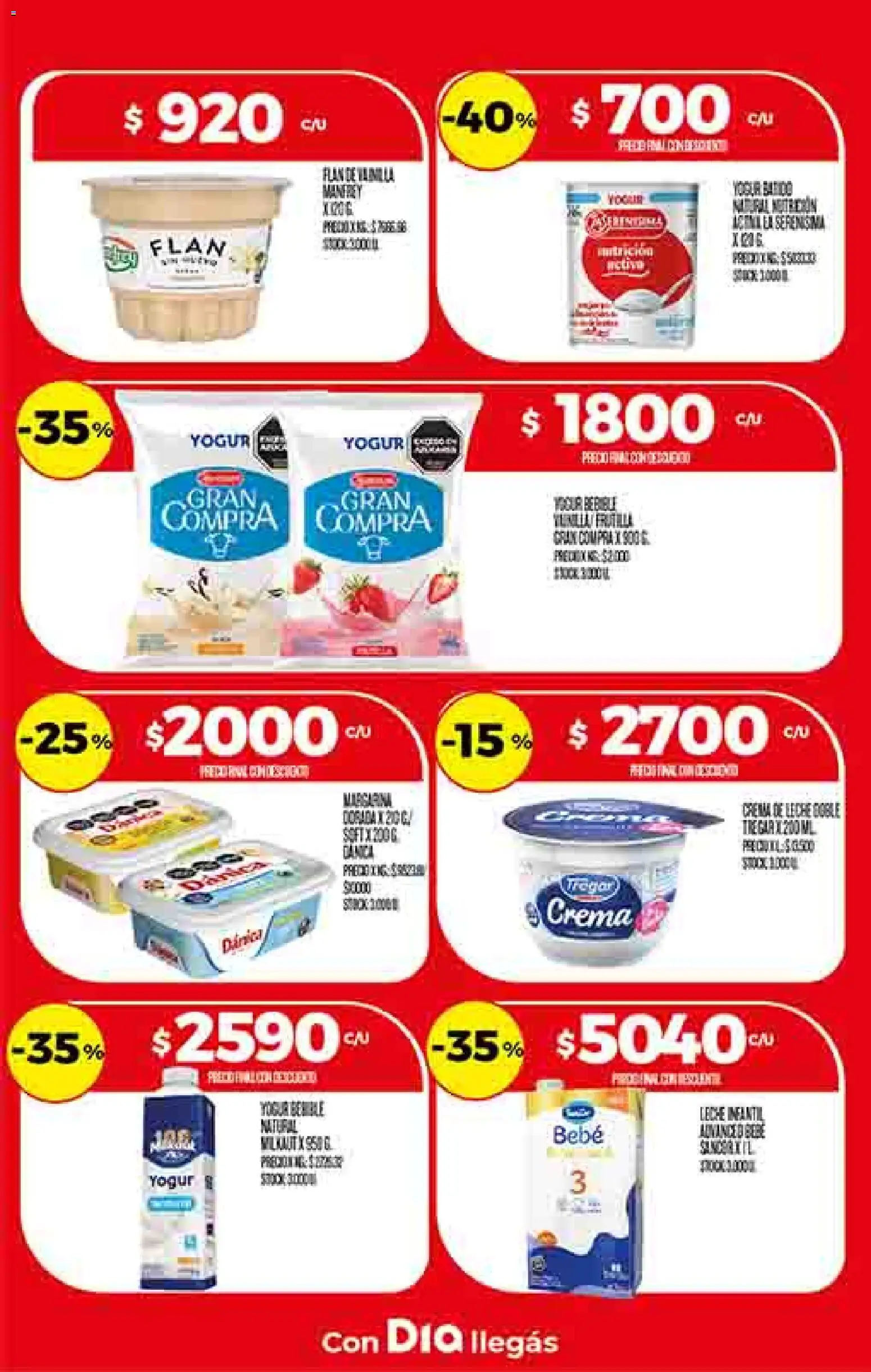 Supermercado DIA Ofertas │ válido desde el 11.02.2026 | Página: 13 | Productos: Leche, Yogur, Crema